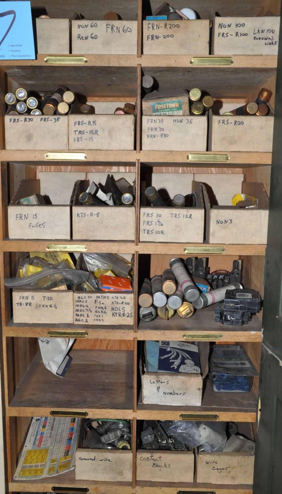 Lot-Fuses, Cord Plugs, Contacts, Misc. Electrical in (1) Cabinet, (Cabinet Not Included) - Image 6 of 7