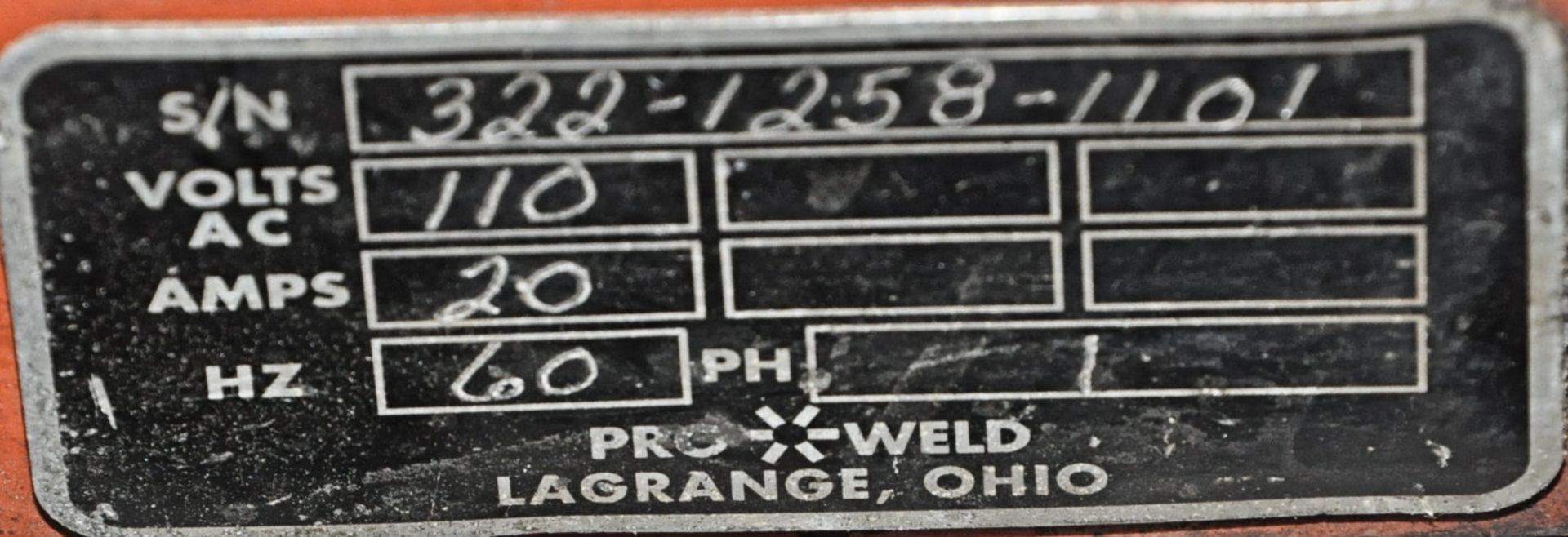 Pro-Weld Model CD-312 Stud/Pin Welder, (Welder Only) - Image 2 of 2