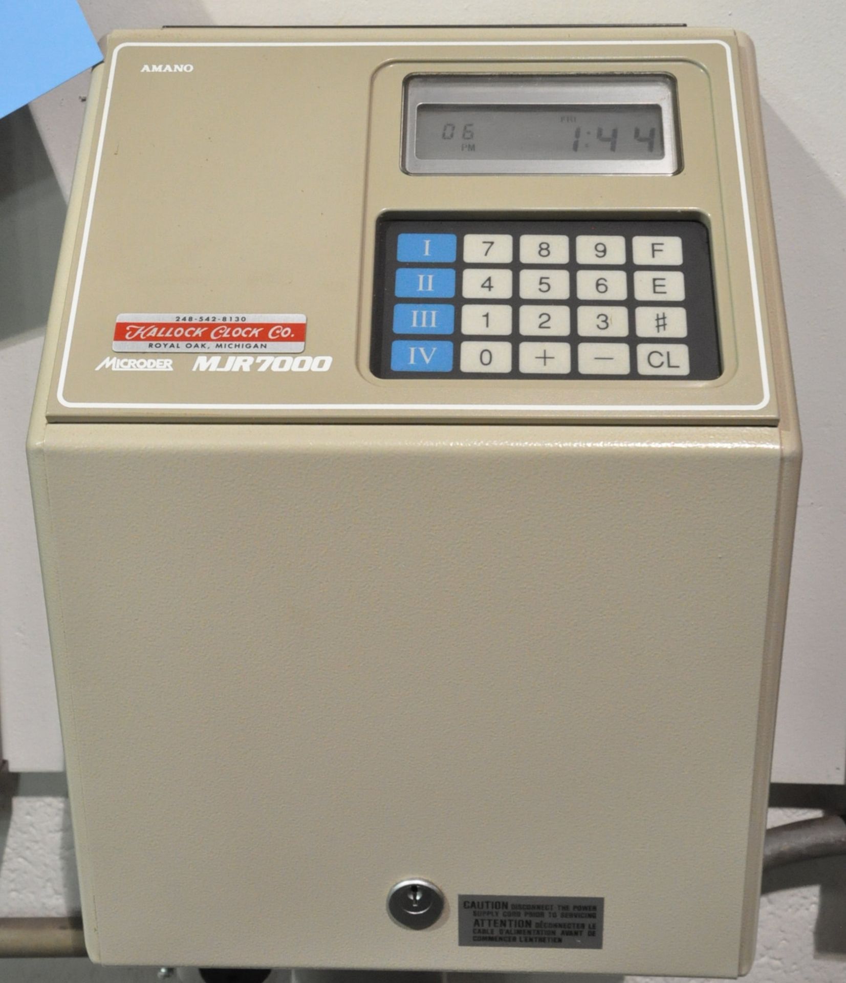 Amano Microder MJR7000 Time Clock with Card Racks - Image 2 of 2