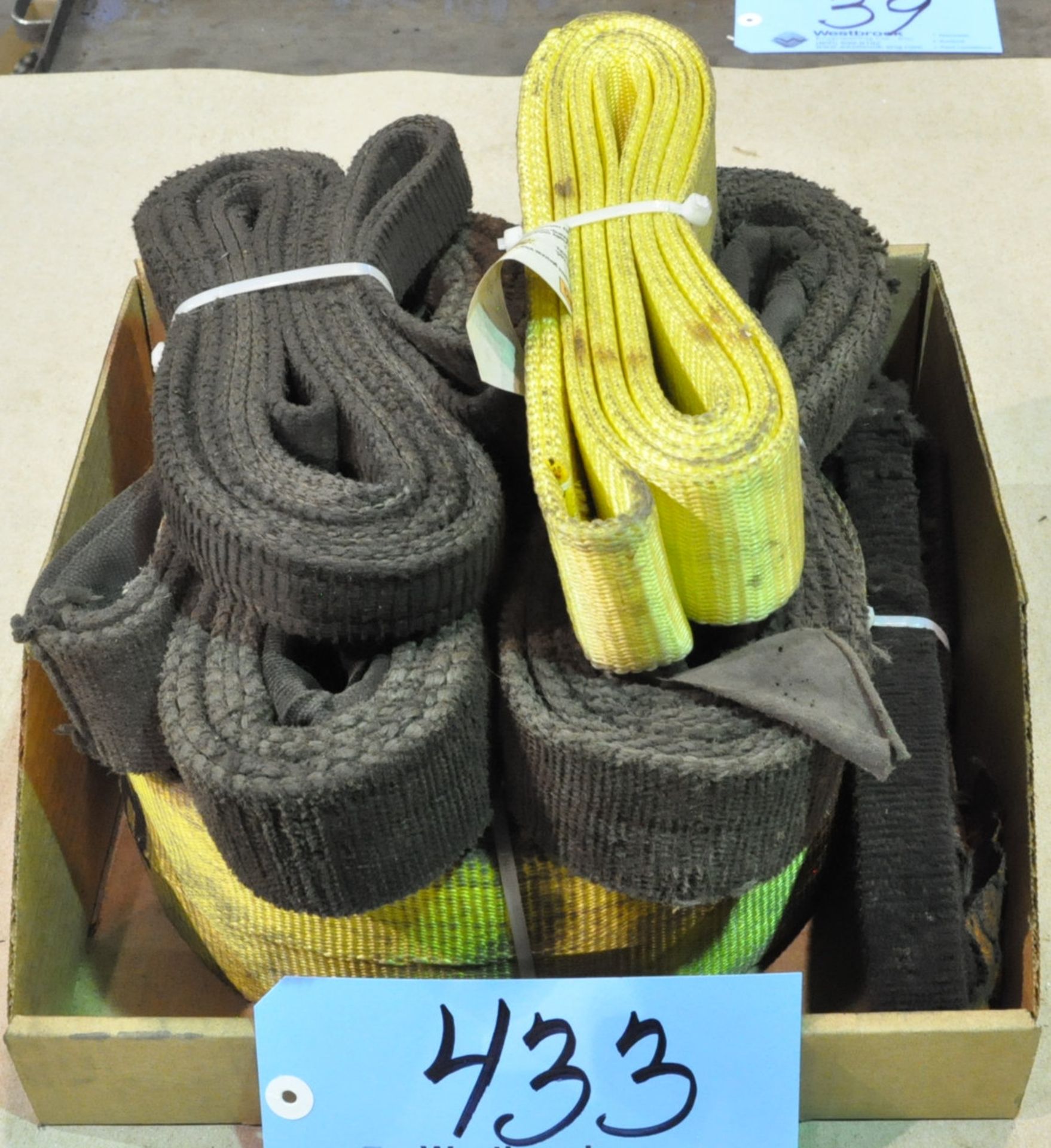 Lot-Cloth Strap Slings in (1) Box Under (1) Table