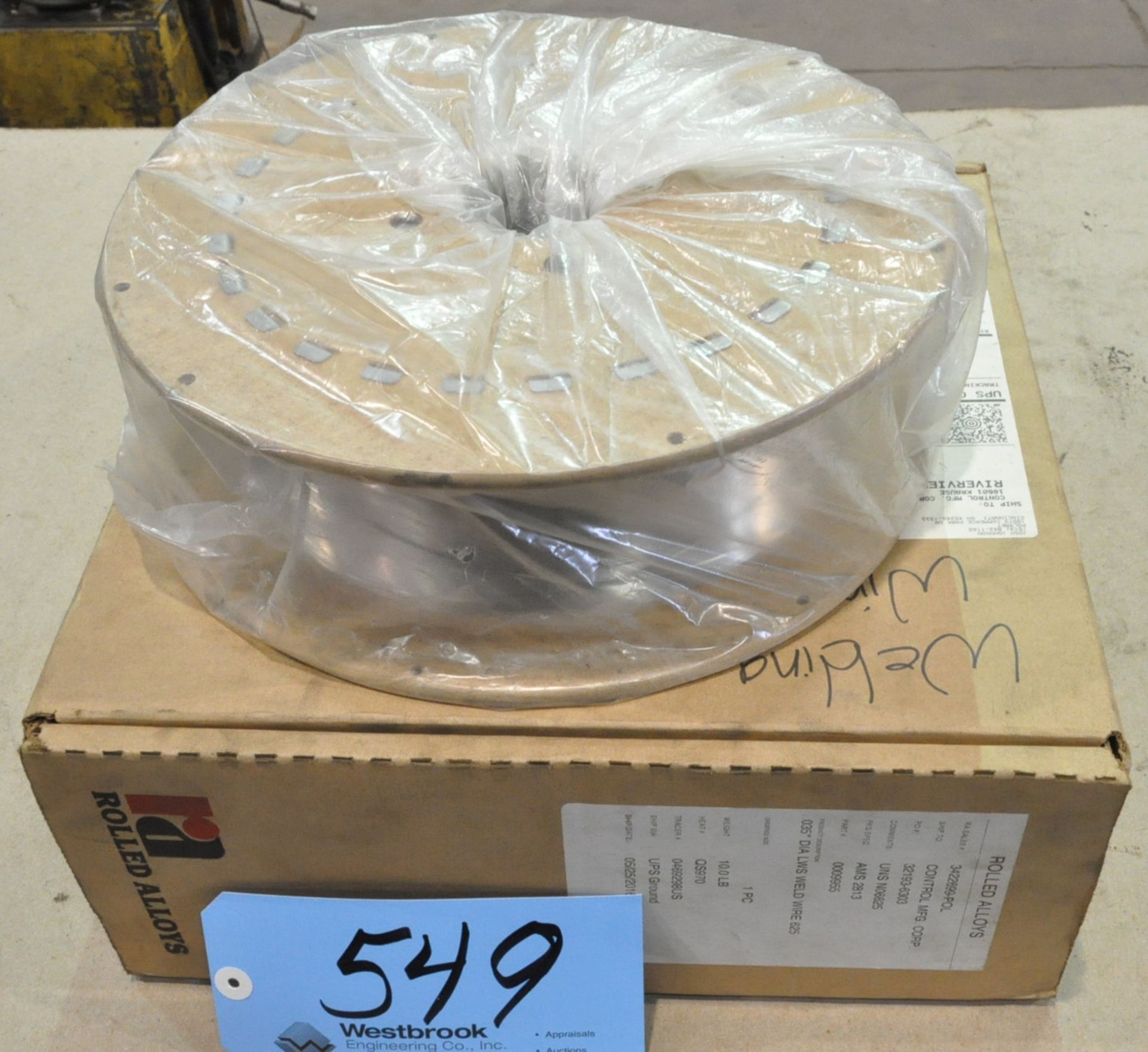 Packaged Spool of Rolled Alloys AMS 2813, .035:, Stainless Steel Welding Wire