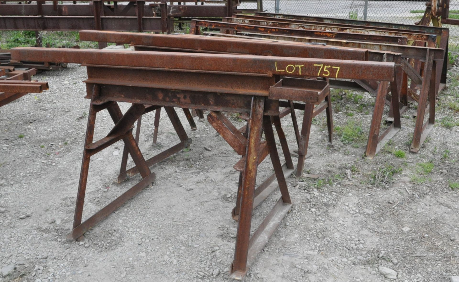 Lot-Steel Work Horses in (2) Rows - Image 2 of 2
