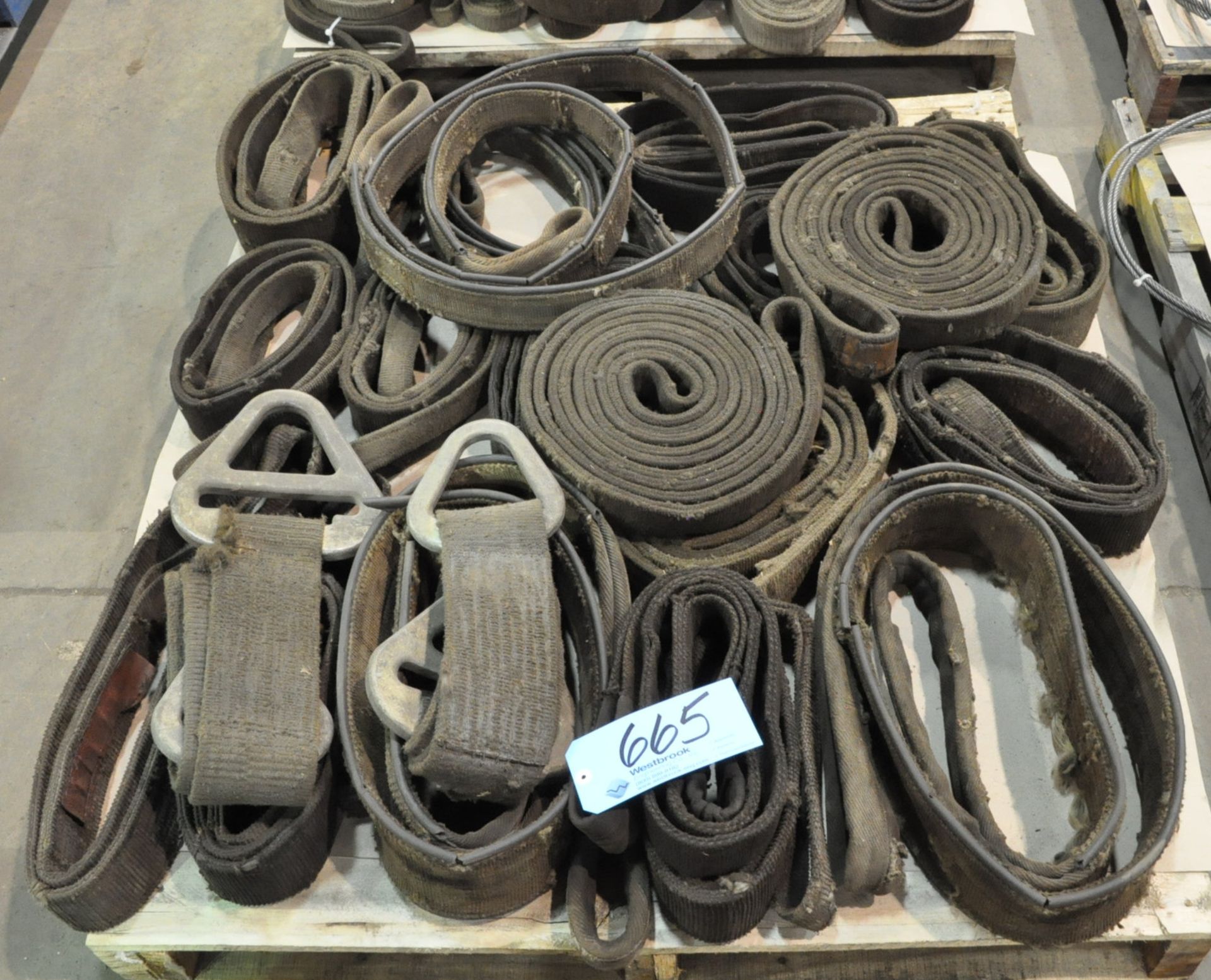 Lot-Large Cloth Strap Slings on (1) Pallet