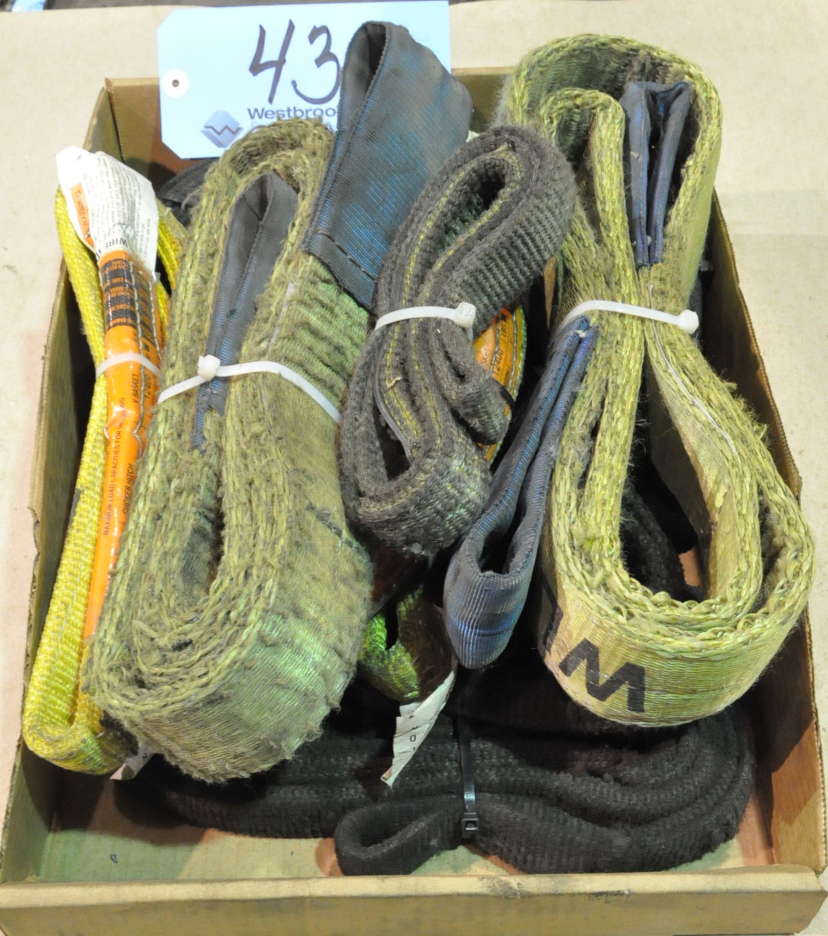 Lot-Cloth Strap Slings in (1) Box Under (1) Table