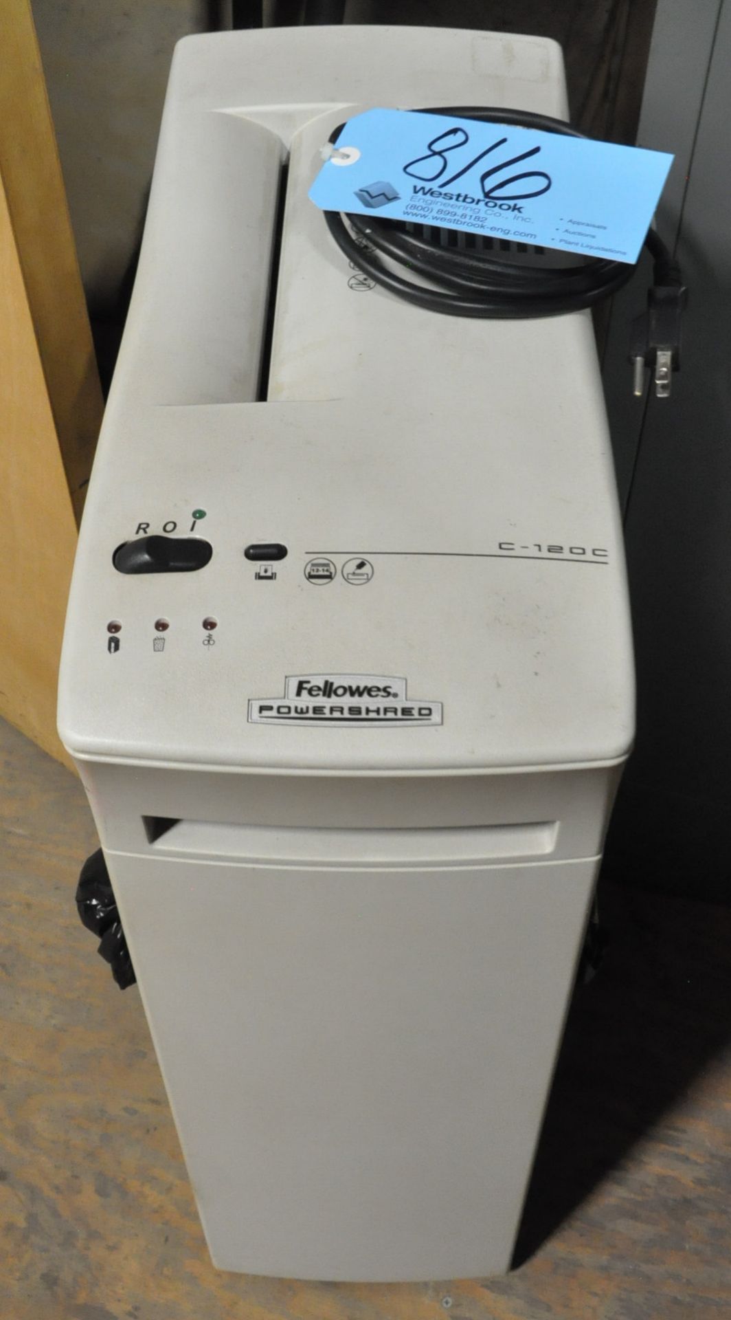 Fellowes C-120C, Document Shredder, (Upstairs Over Offices)