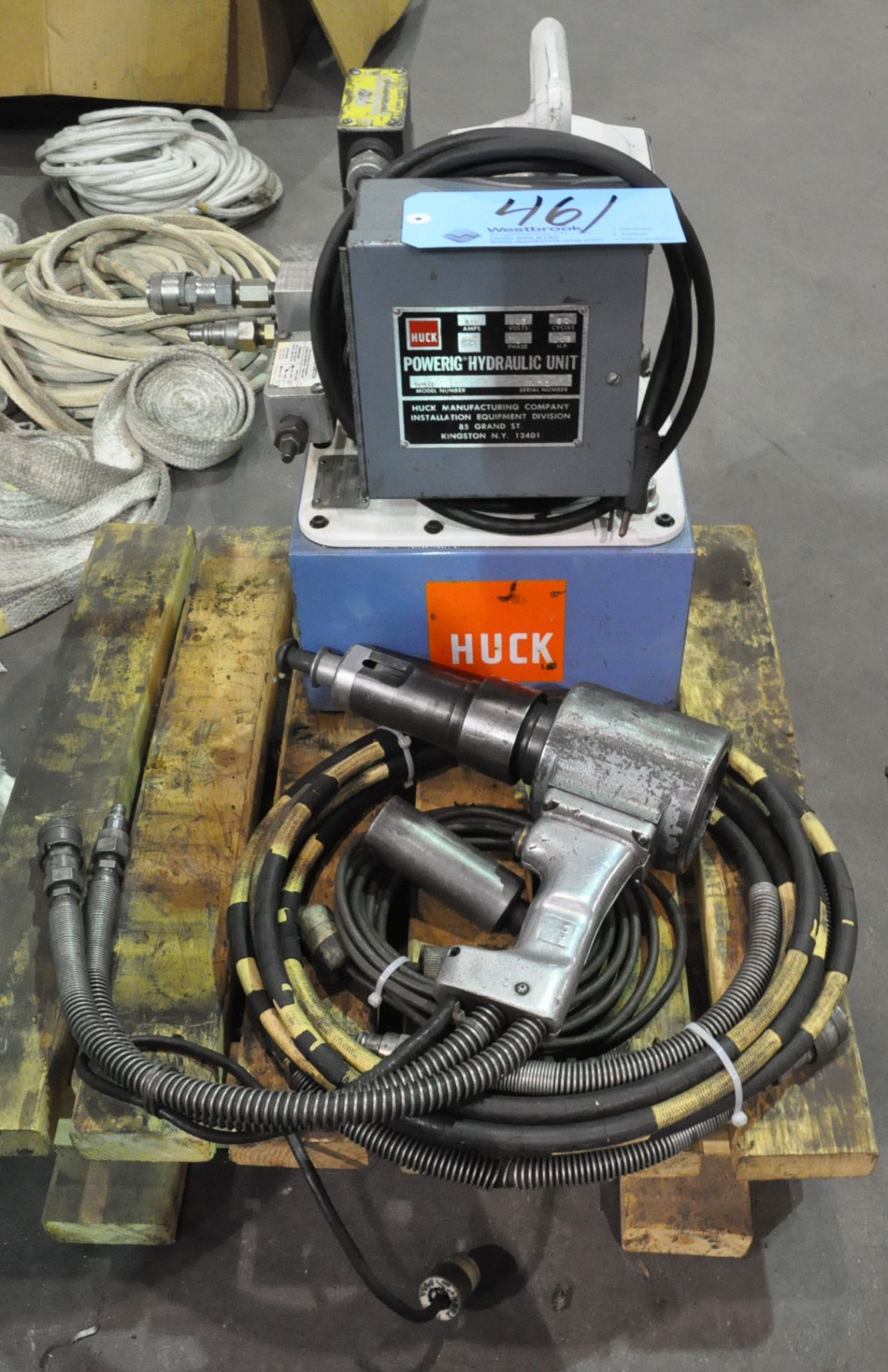 Huck Fastener Gun with Model 940 Hydraulic Unit, S/n 3470, 1 1/8-HP on (1) Pallet