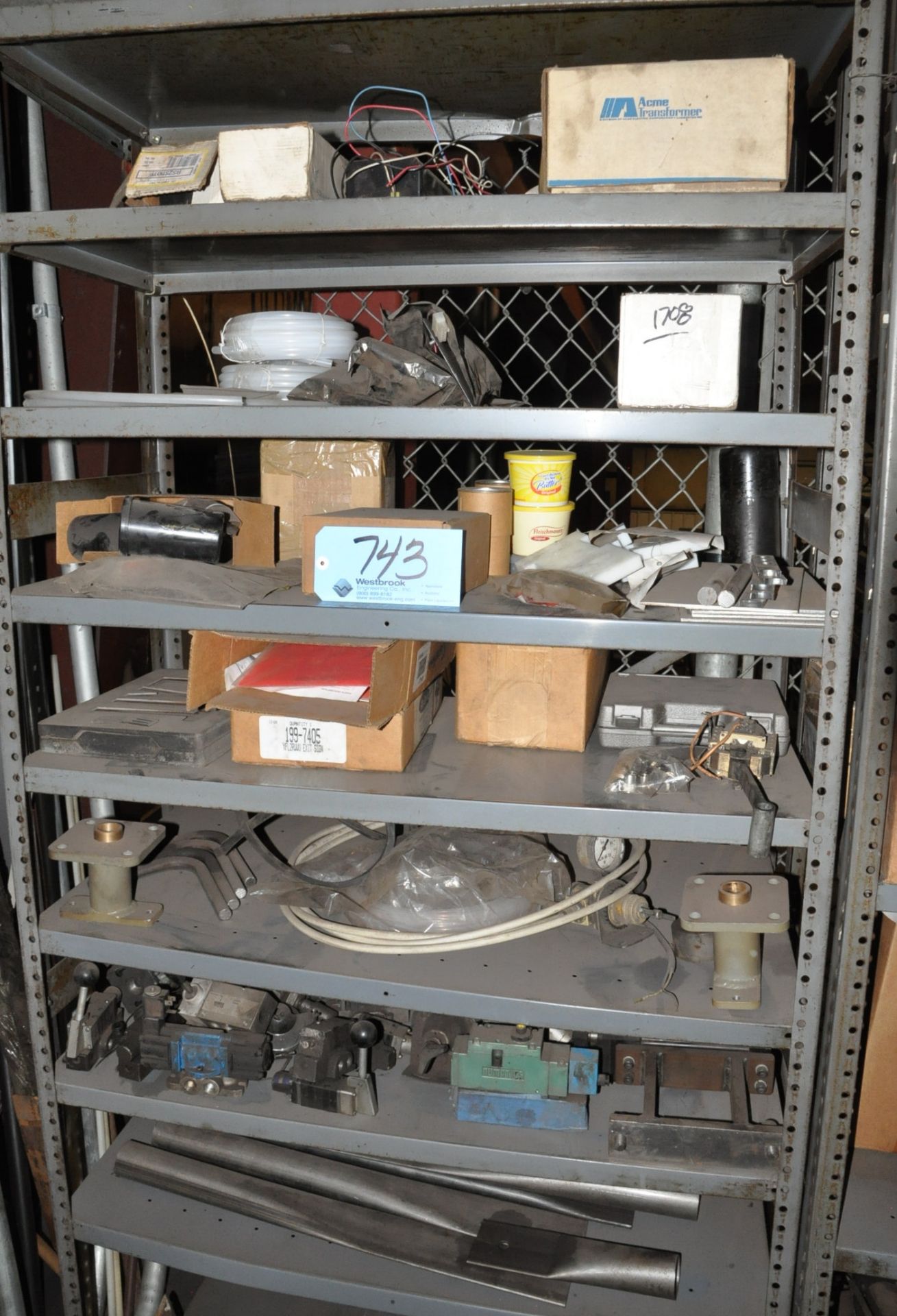 Lot-Machine Maintenance Parts, Hose, etc. on (5) Sections, (Shelving Not Included) - Image 4 of 9