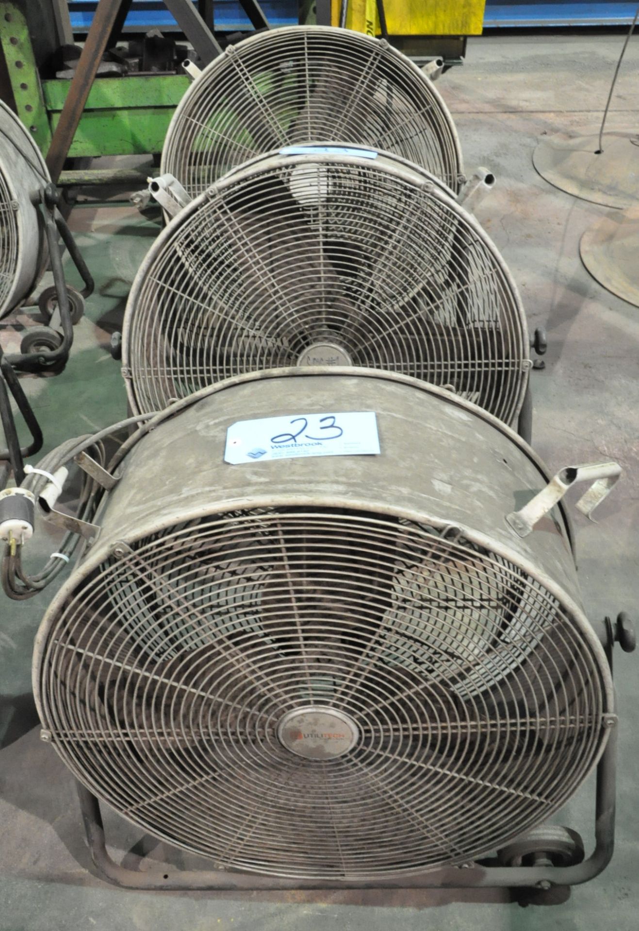 Lot-(3) Various 24" Shop Drum Fans