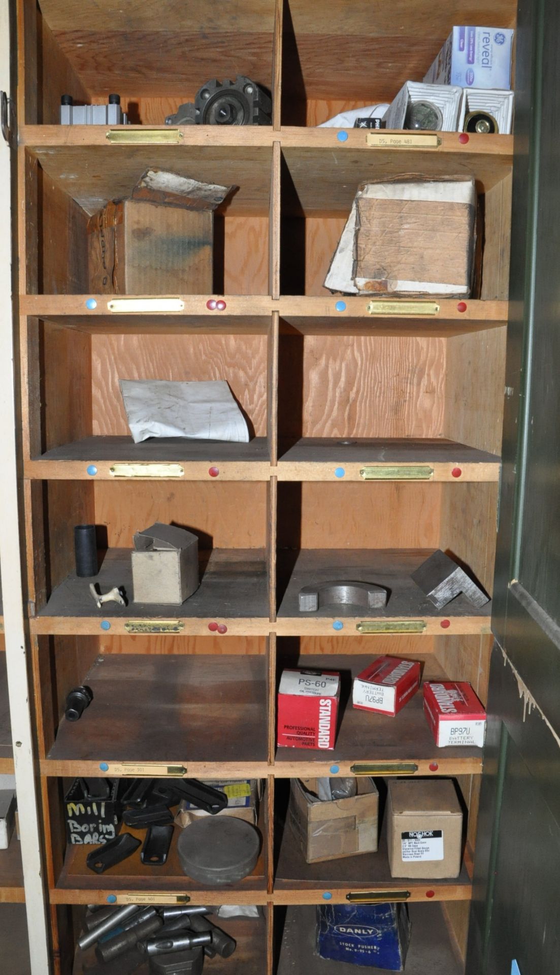 Lot-Crane Parts in (1) Cabinet, (Cabinet Not Included),(Upstairs on Mezzanine)