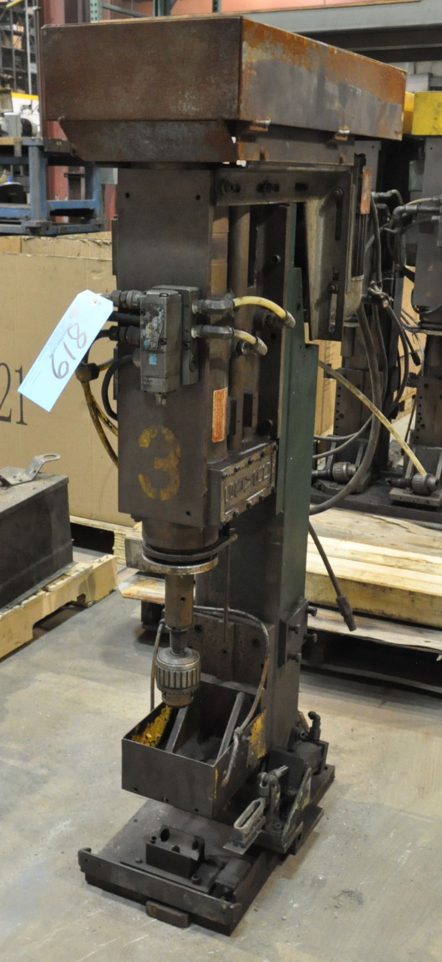 No Name Fixture Mounted Single Head Drill Press, S/n N/a, 3-PH