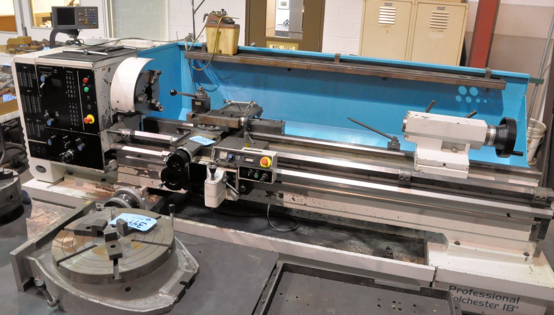 Clausing Mascot 18VS, 18" x 80" Gap Bed Geared Head Engine Lathe, 2-Axis Readouts, 12" 3-Jaw, (2007)