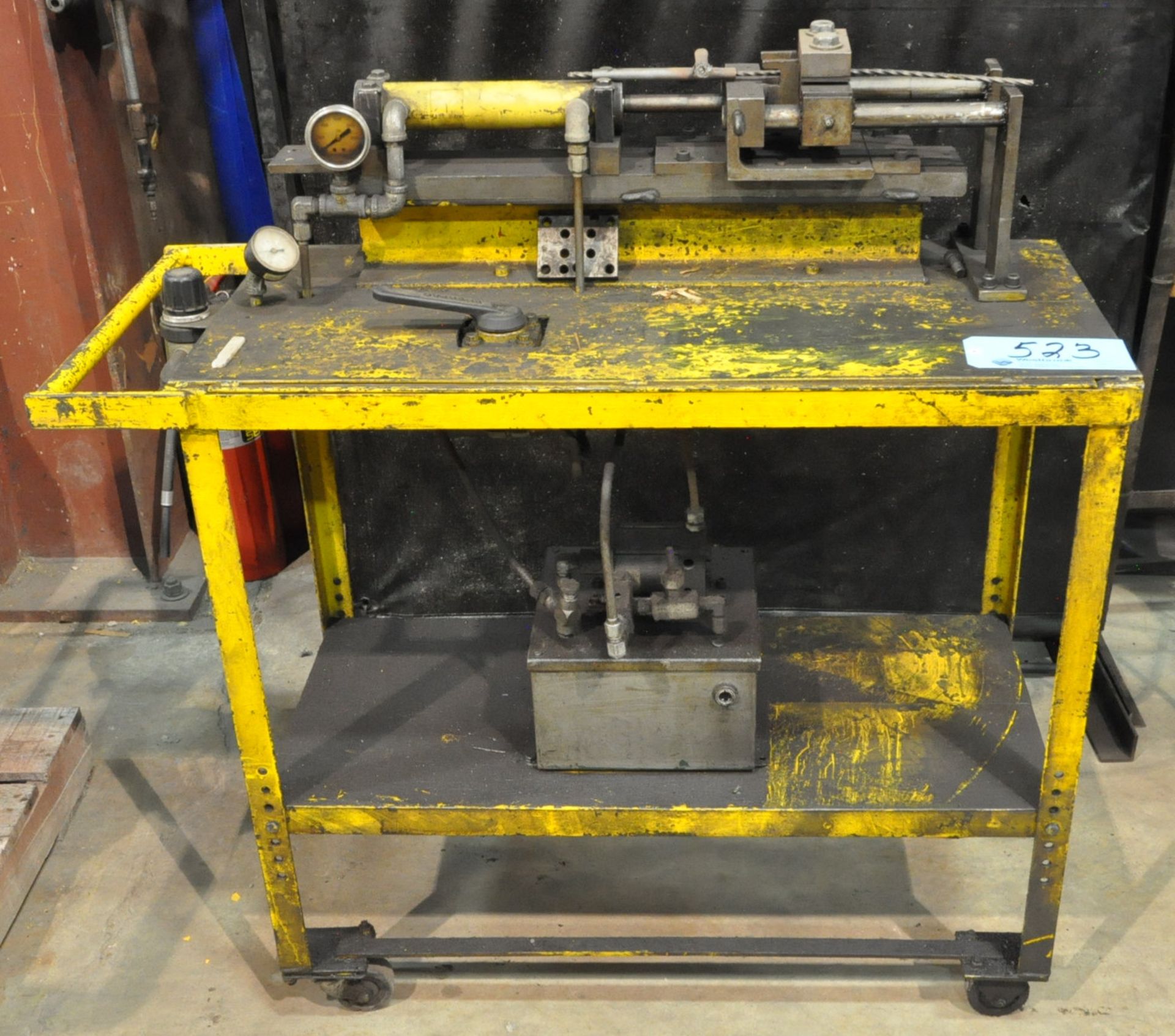 Enerpac Horizontal Hydraulic Clamping Fixture with Stand, Hydraulic Unit