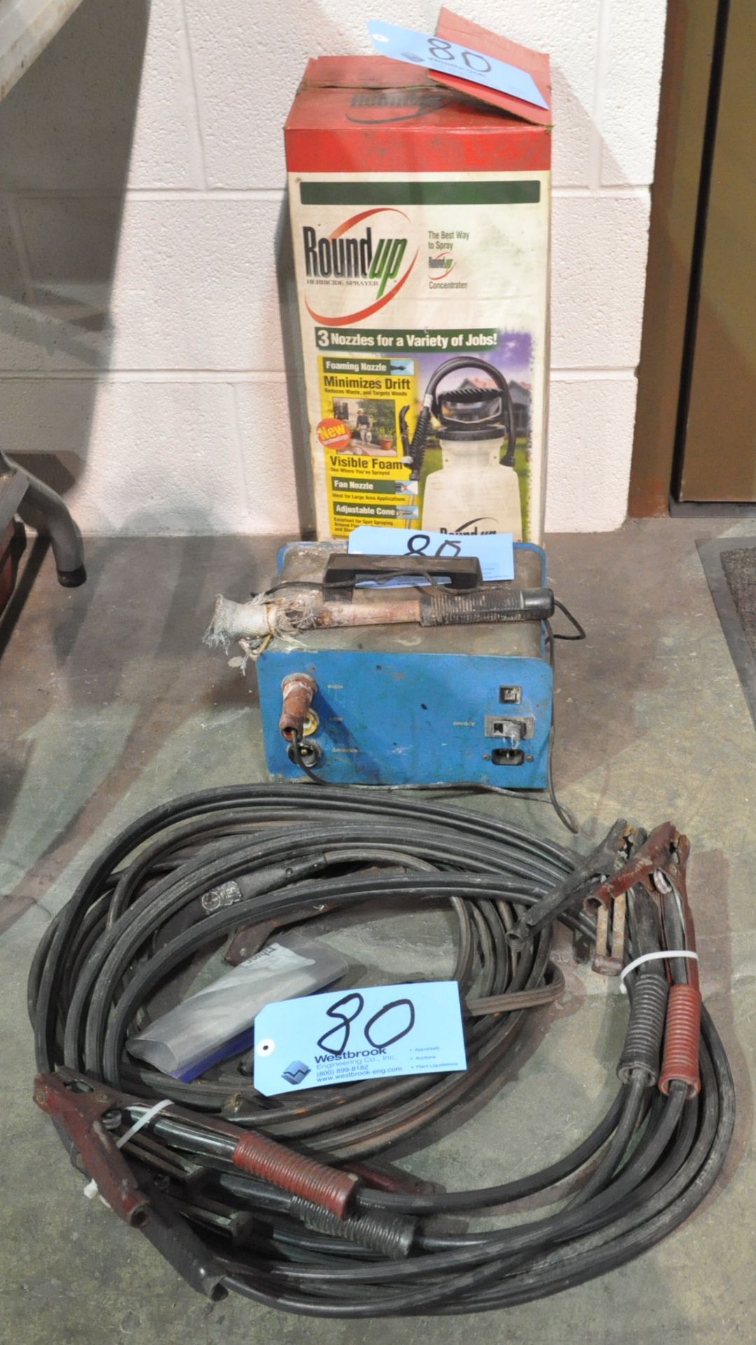 Lot-(1) Boss Charger, Jumper Cables and Weed Sprayer