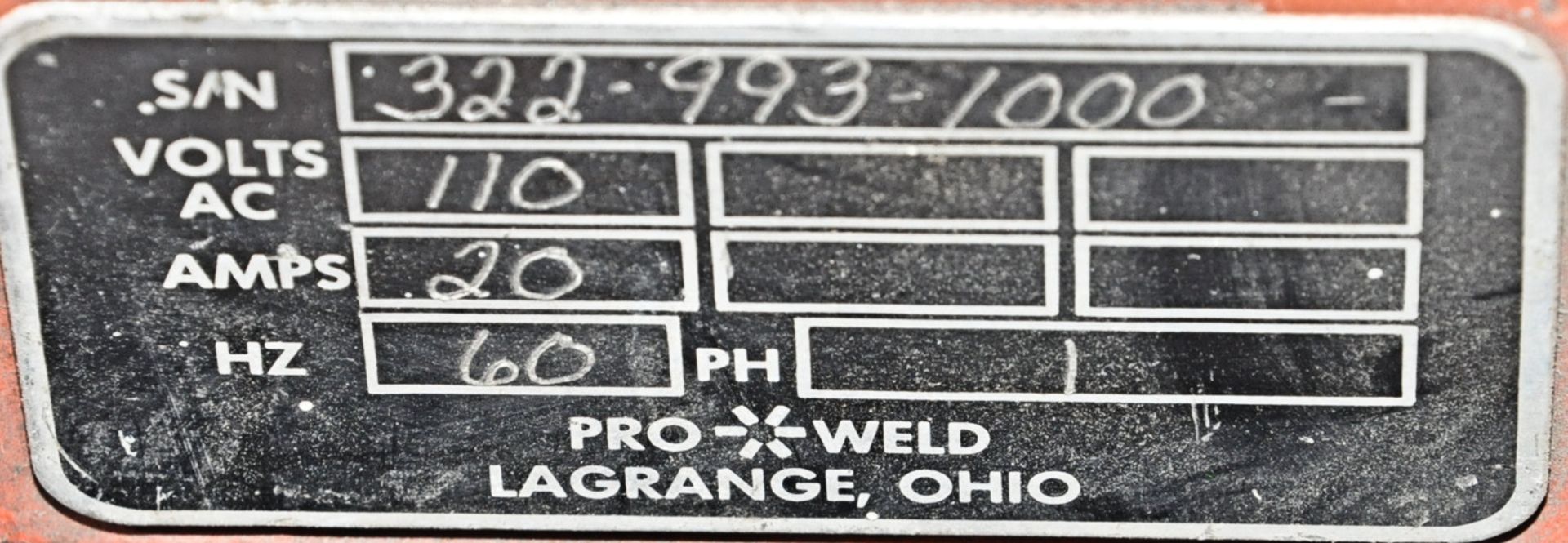 Pro-Weld Model CD-312 Stud/Pin Welder, (Welder Only) - Image 2 of 2