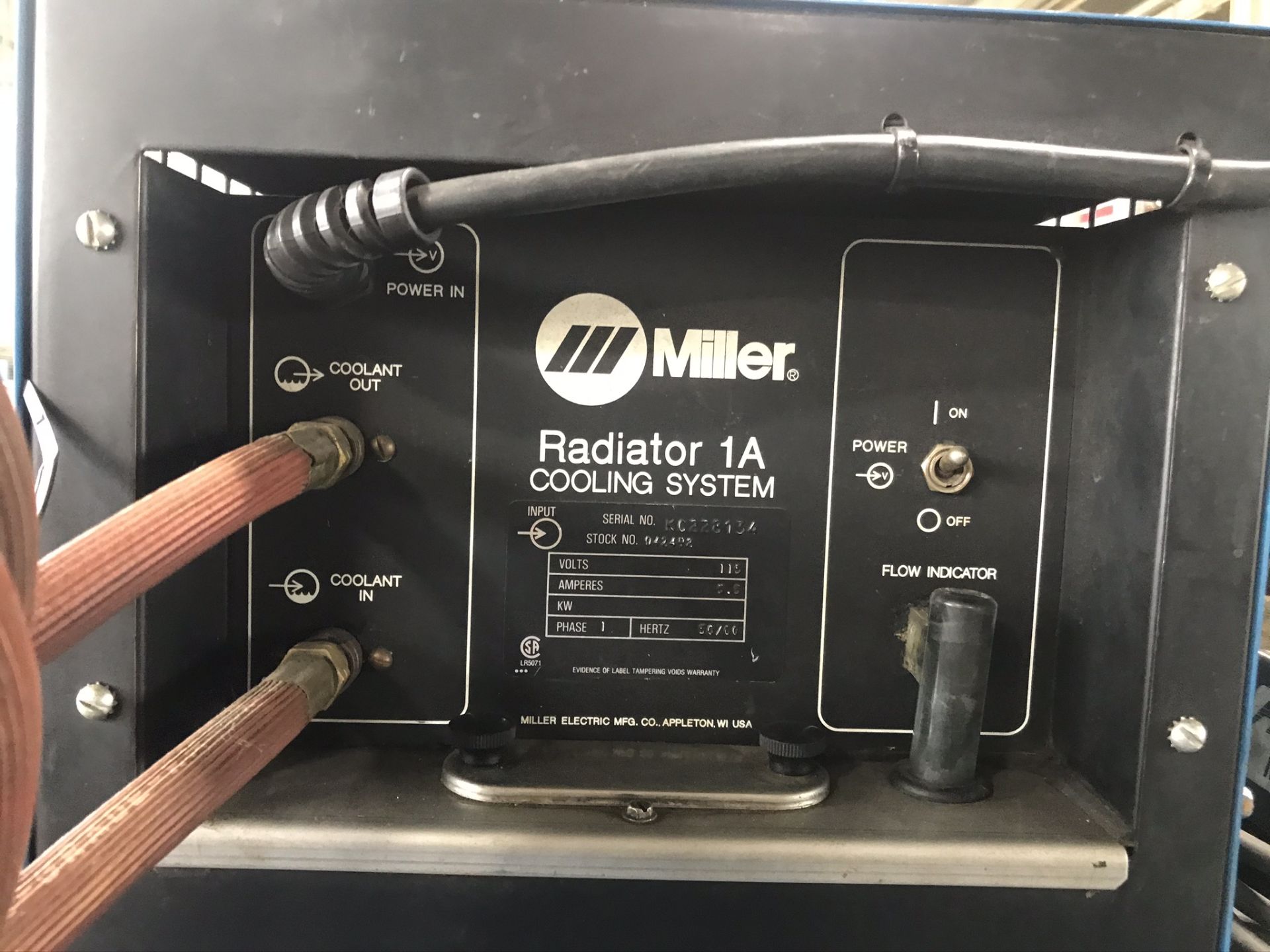 Miller Syncrowave 300 Welder w/ Miller Radiator 1A Cooling System - Image 4 of 4