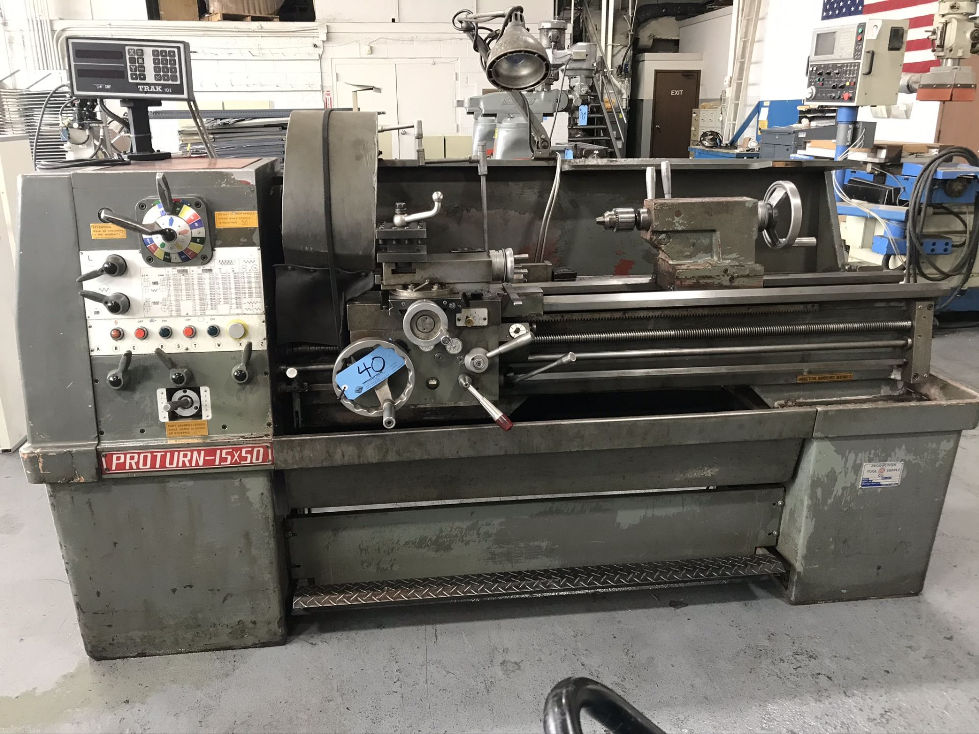 Proturn Model 15 x 50 Gap Bed Engine Lathe