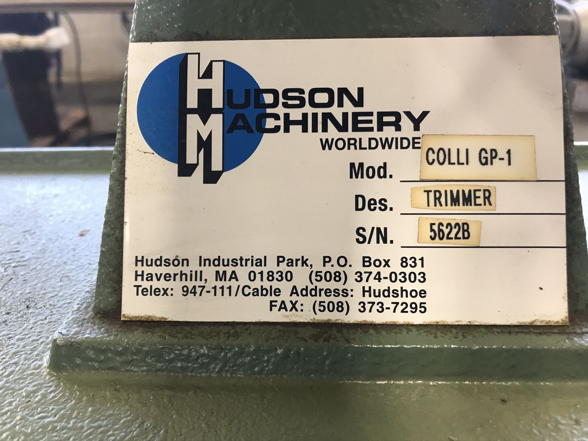 Hudson Machinery Model# COLLI GP-1 Trimmer (Video is Not Actual Machine Being Sold) - Image 4 of 4