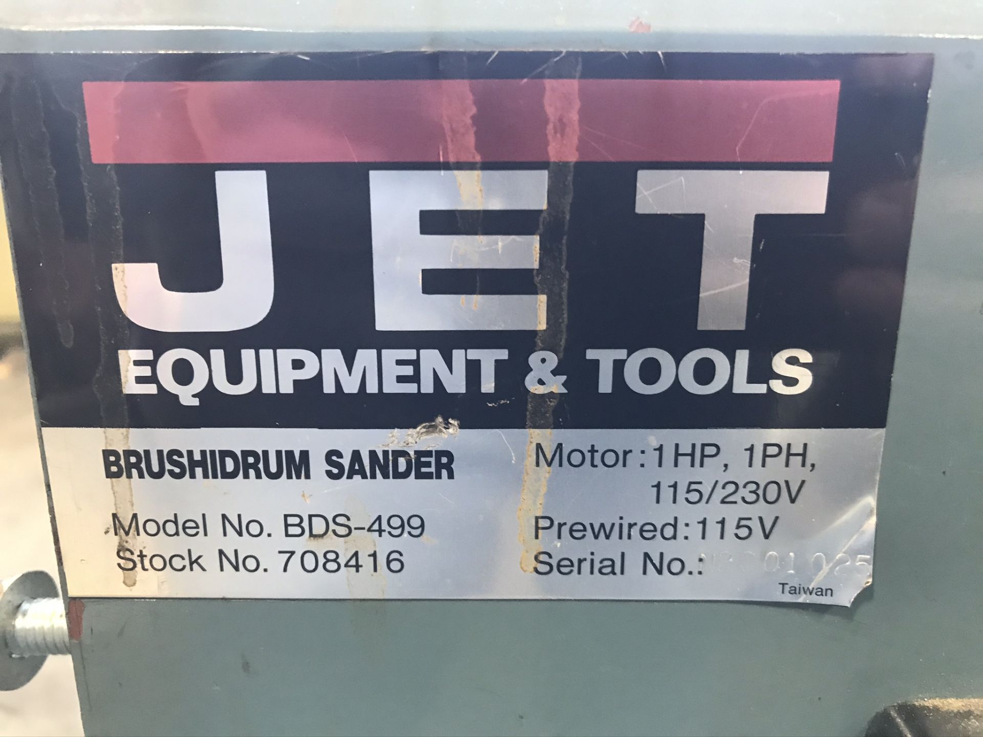 Jet BDS-499 Brush/Drum Sander (Parts Machine) - Image 3 of 3