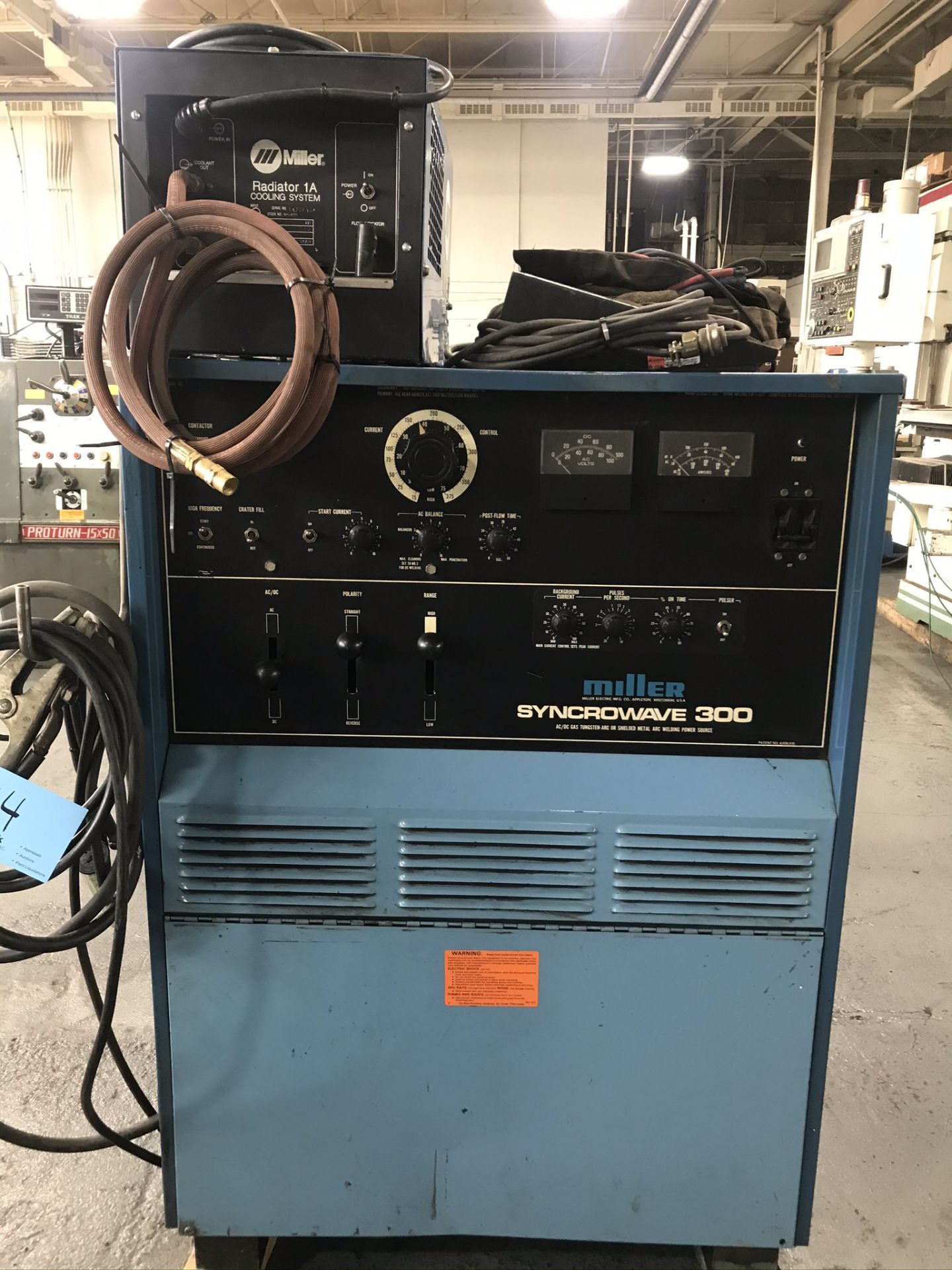 Miller Syncrowave 300 Welder w/ Miller Radiator 1A Cooling System