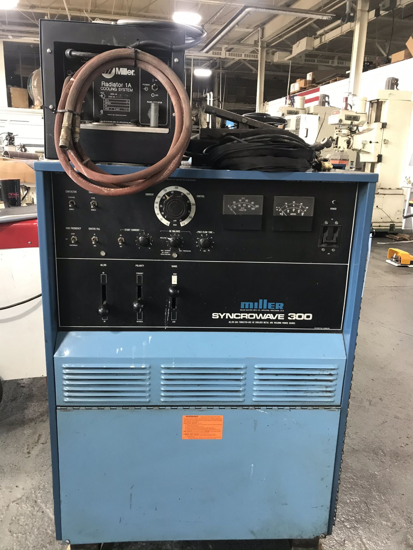 Miller Syncrowave 300 Welder w/ Miller Radiator 1A Cooling System