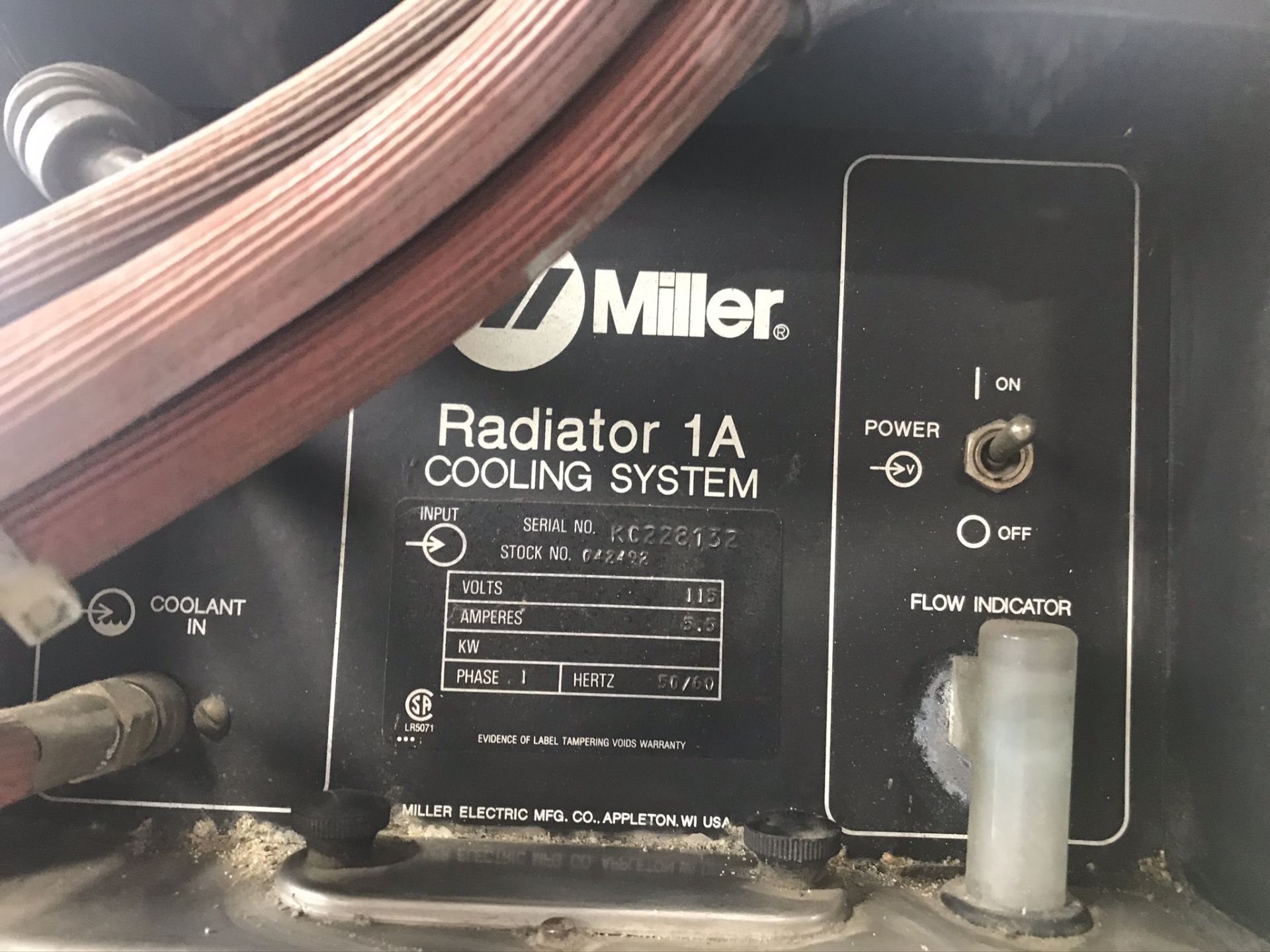 Miller Syncrowave 300 Welder w/ Miller Radiator 1A Cooling System - Image 3 of 4