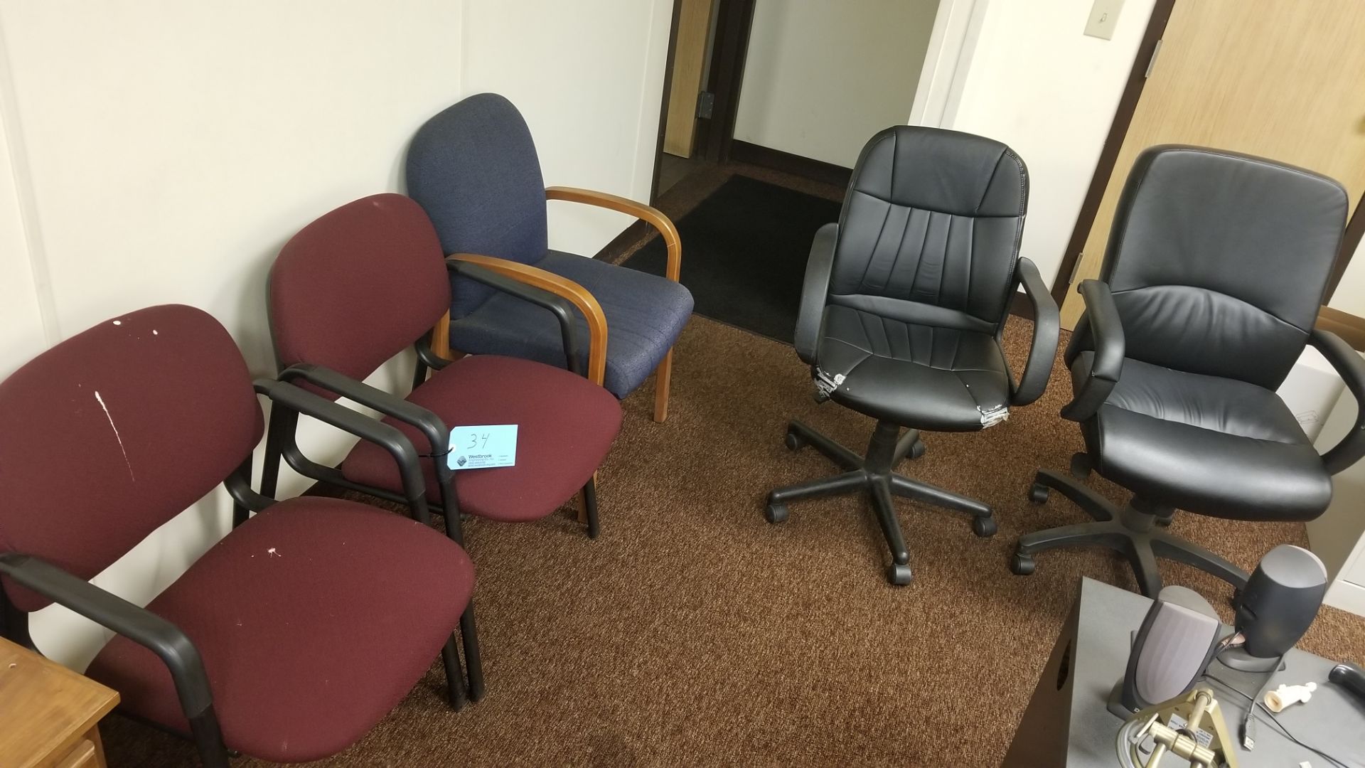 (5) Assorted Office Chairs