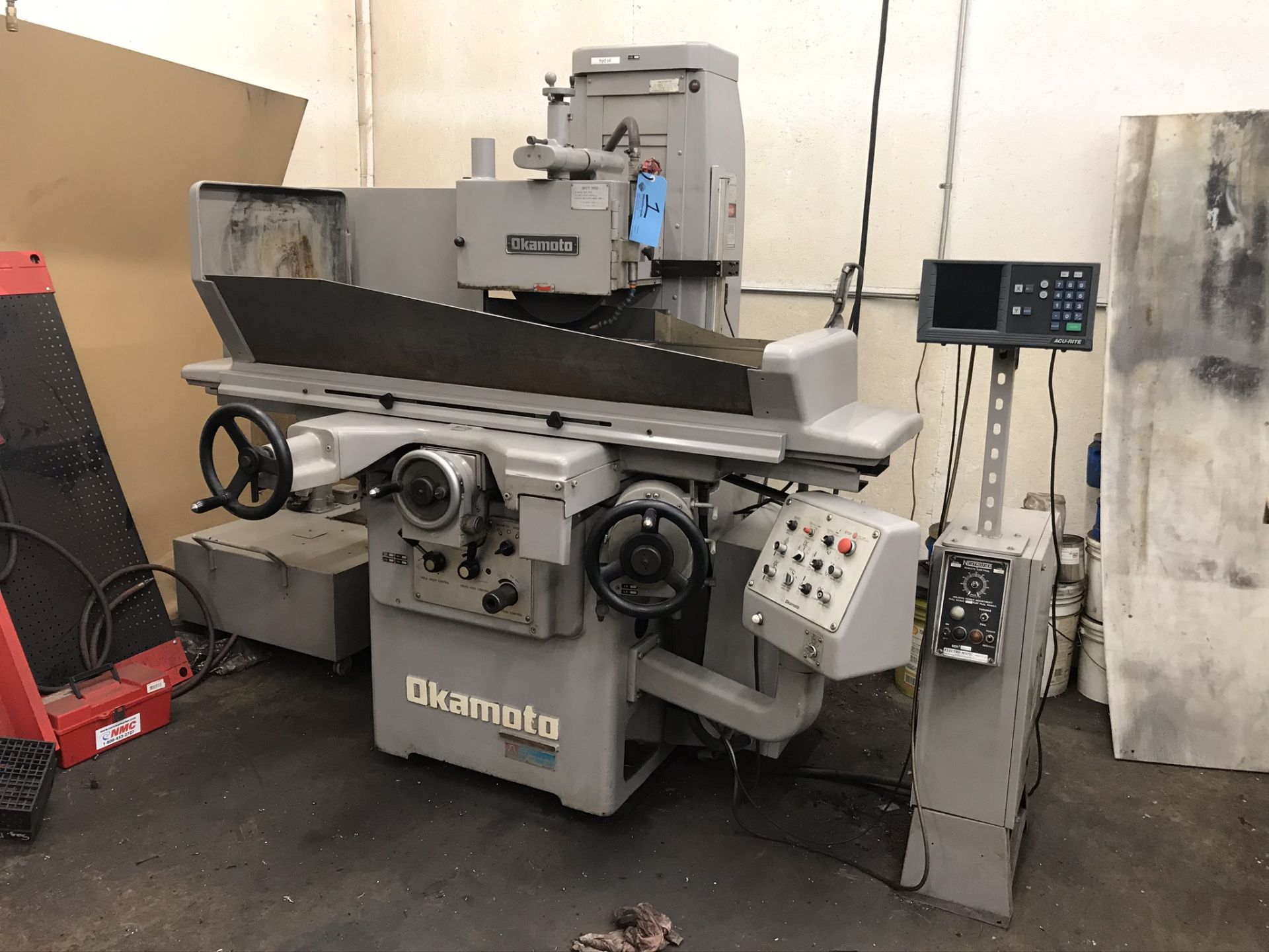 Okamoto ACC-124N Hydraulic Surface Grinder 14" Wheel w/ 12" x 24" Walker Electromagnetic Chuck