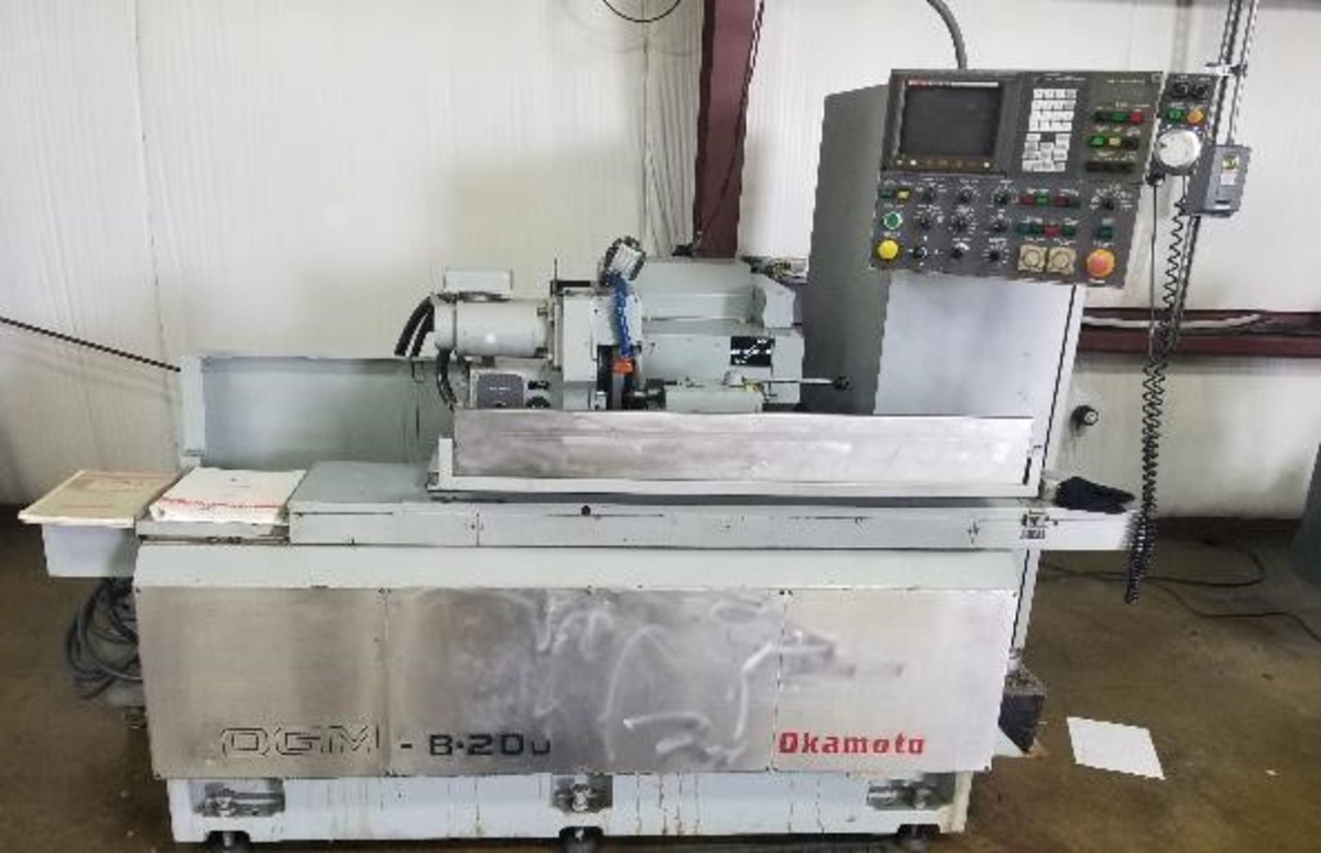 Okamoto OGM 820P CNC Plain Grinder, Okamoto CNC Control (Fanuc 21GA),Combo Live/Dead Center Workhead