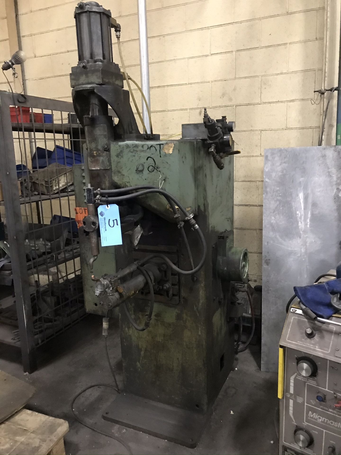 Creative Welding 75 KVA Press Type Spot Welder, 21" Throat, Miller Chiller