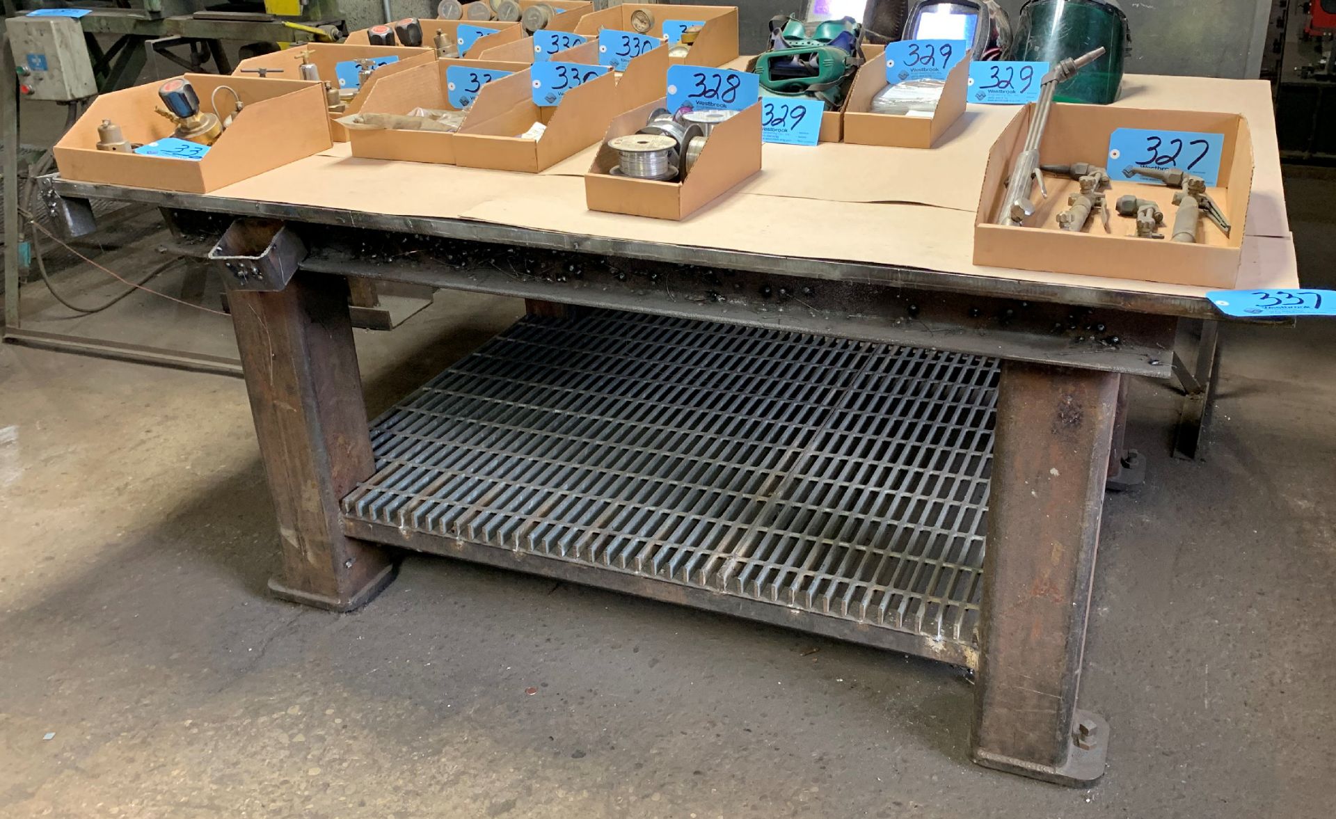 54" x 72" x 1" Steel Welding Table, (Contents Not Included), (Not to Be Removed Until Empty)