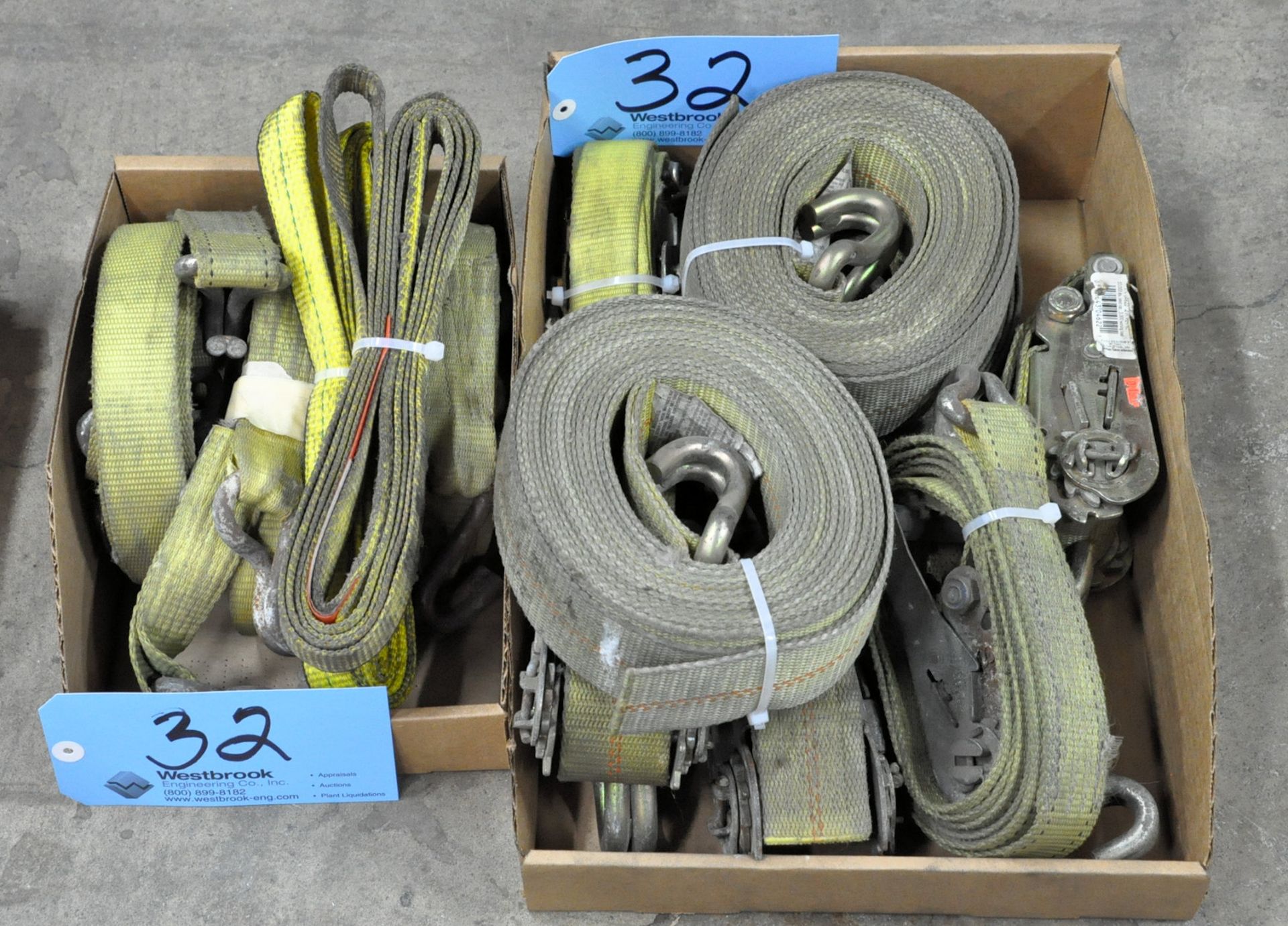 Lot-Strap Slings and Ratchet Straps in (2) Boxes