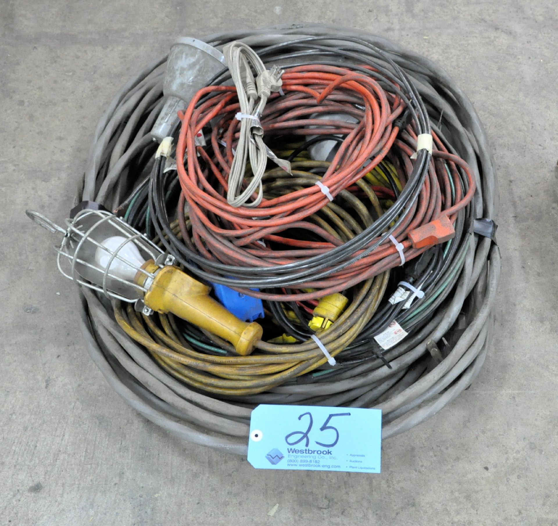 Lot-Extension Cords, Heavy Gage Wire, and Lights in (1) Stack