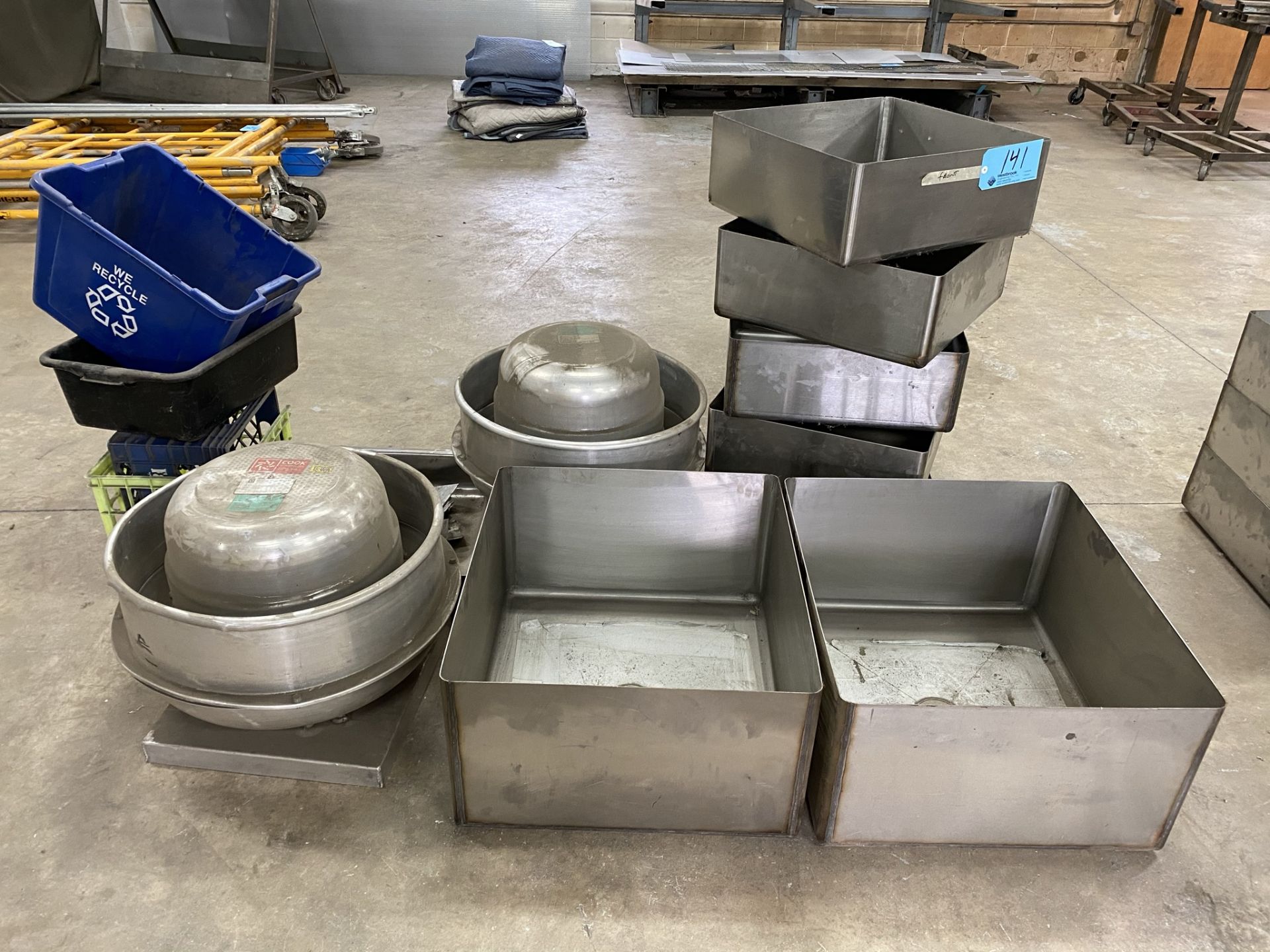 Lot-(8) Various Unfinished Stainless Steel Sinks,(2) Exhaust Vents,