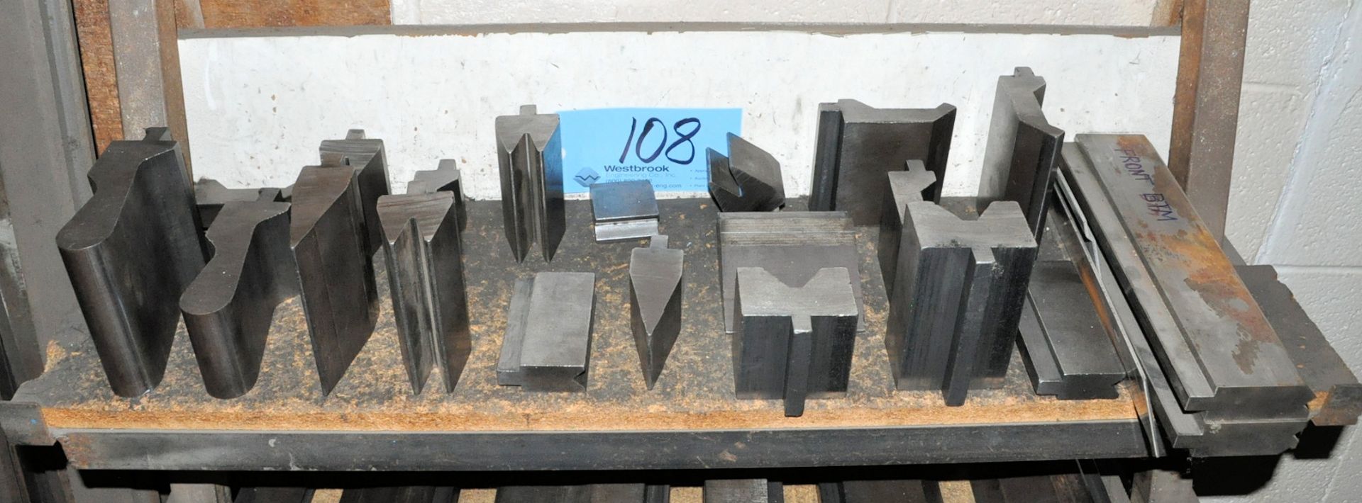 Lot-Various Small Brake Dies on (1) Shelf