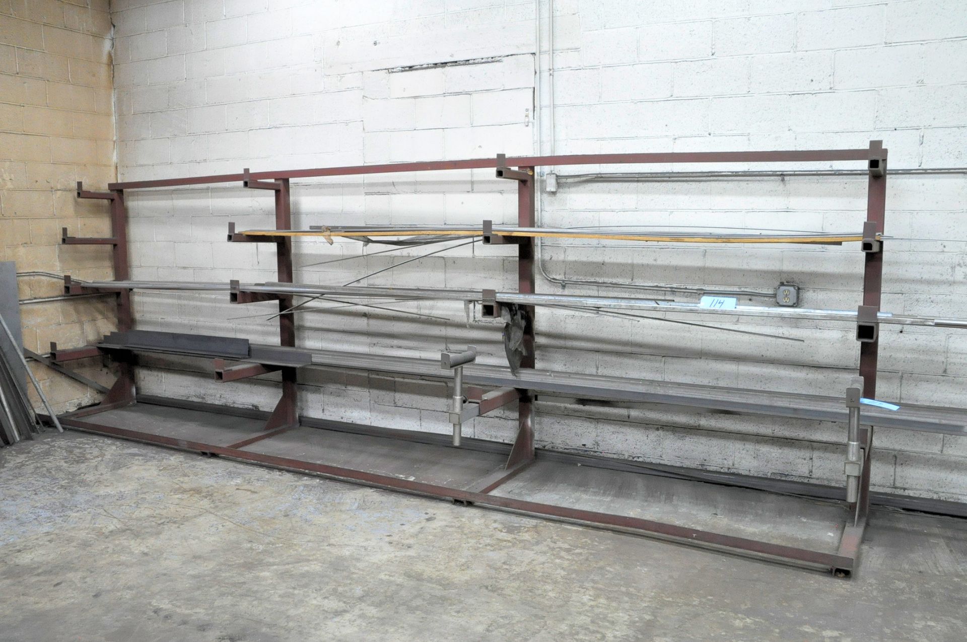 18' x 24" x 72" Steel Stock Rack, (Contents Not Included), (Not to Be Removed Until Empty)