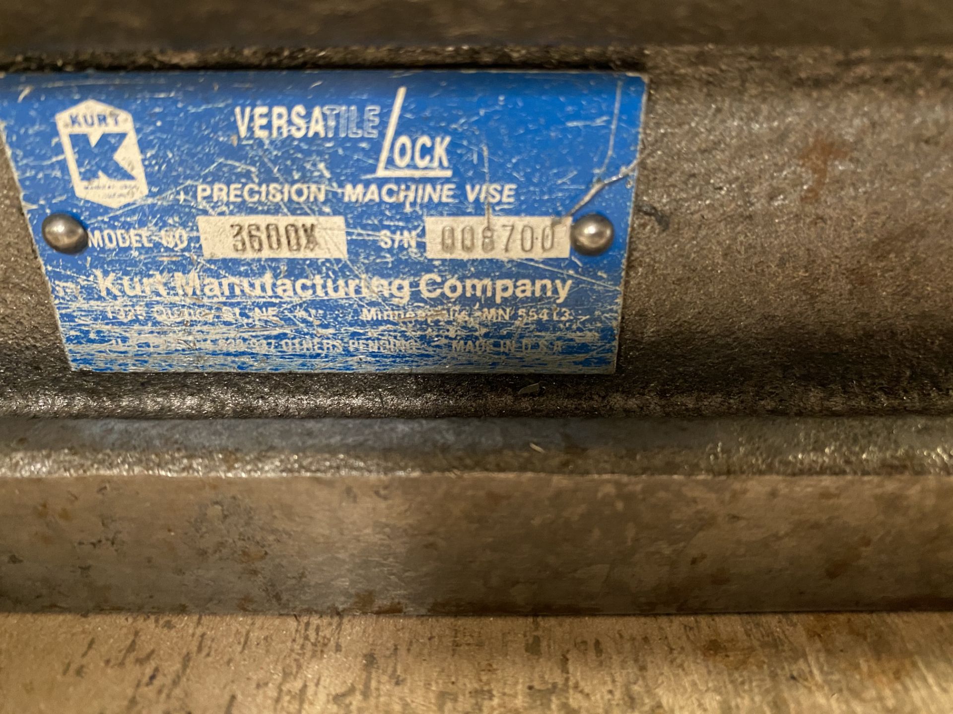 Kurt Versatilelock 3600V, 6" Machine Vise - Image 3 of 3