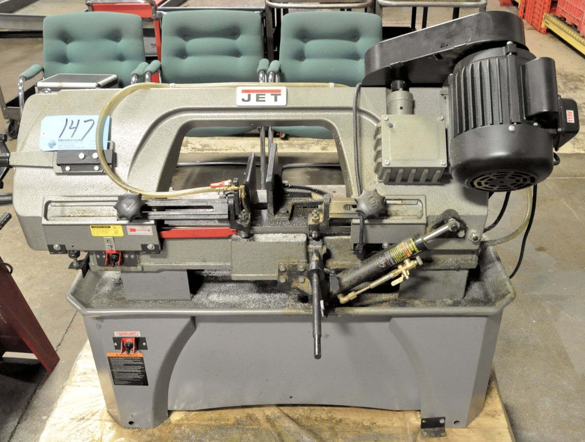 Jet Model HVBS-712, 7" x 12" Horizontal Metal Cutting Band Saw, S/n 1712BE03836, Mounted on Pallet