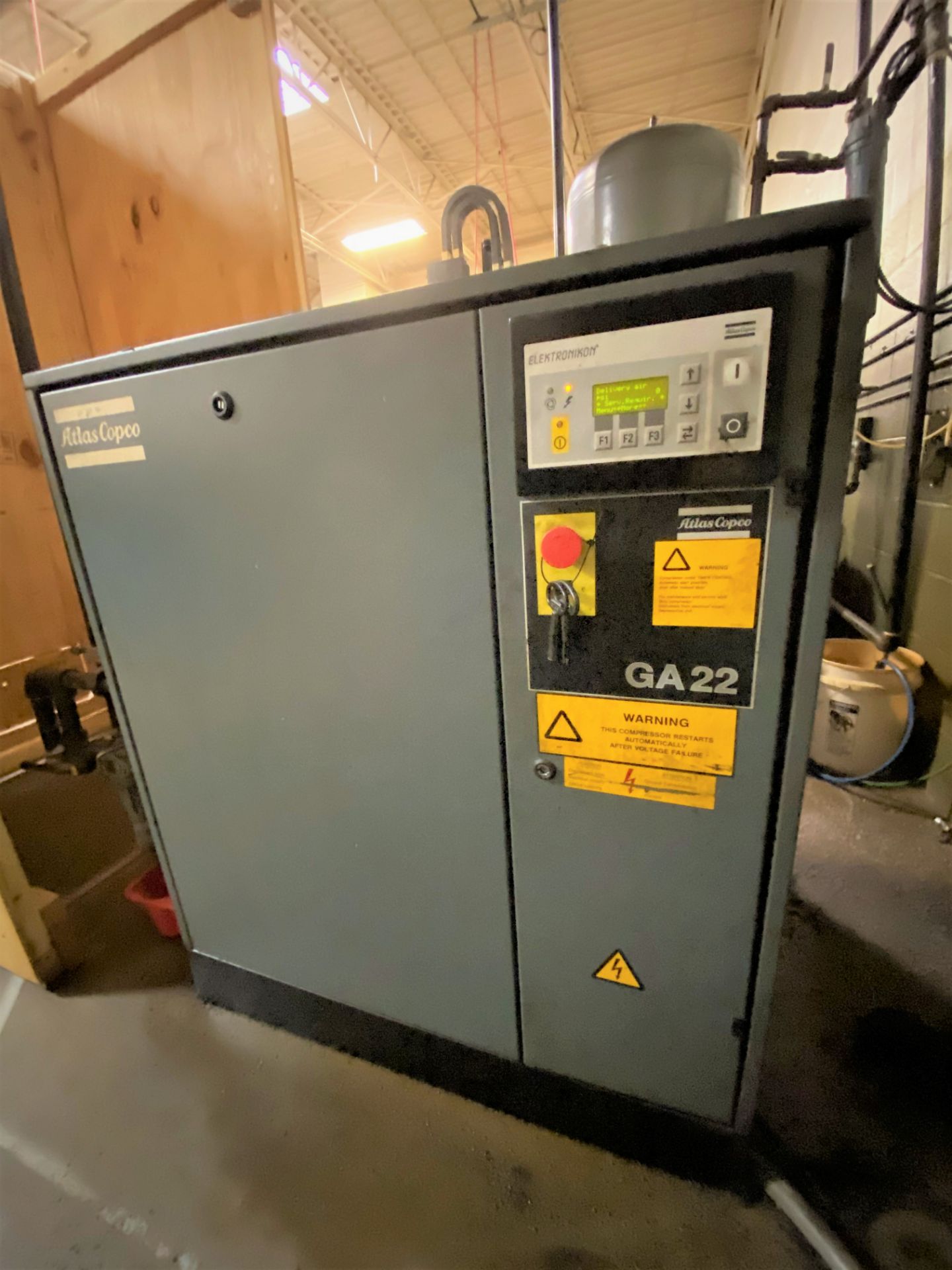 Atlas Copco Type GA 22, 30-HP Rotary Screw Air Compressor - Image 2 of 4