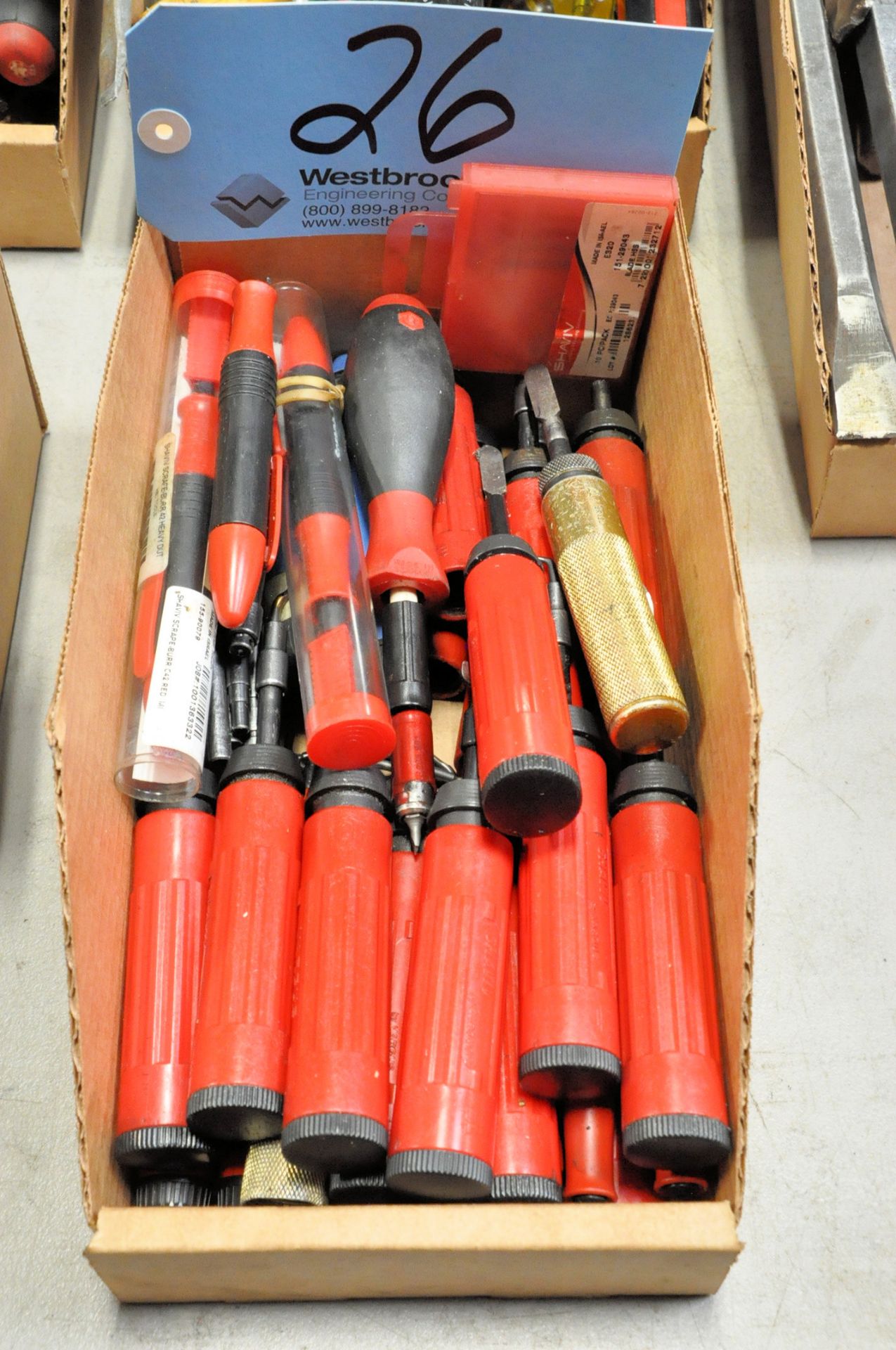 Lot-Red Handle Precision Scrapers in (1) Box