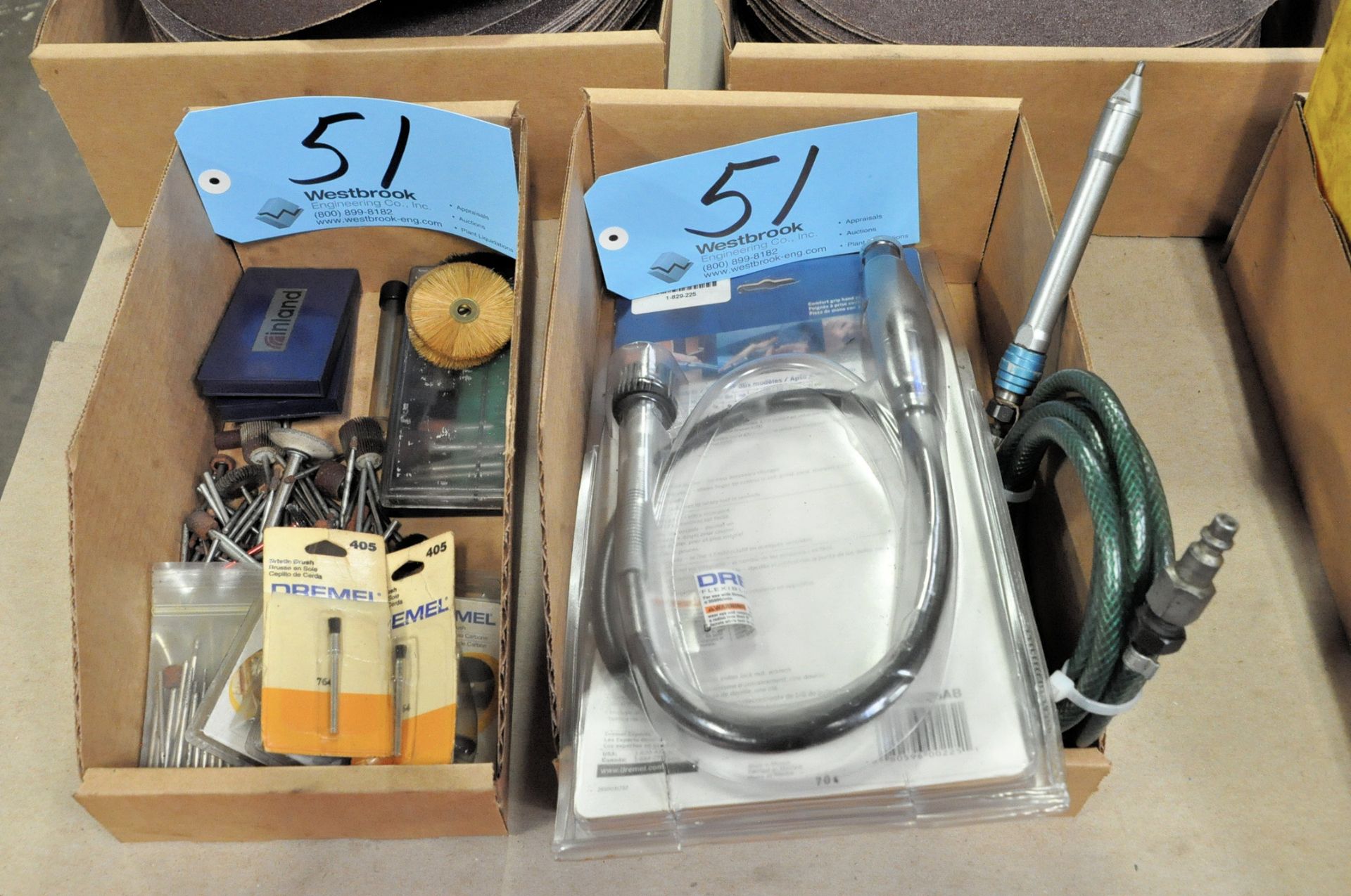 Lot-Various Debur and Grinding Products with (2) Various Straight Flex Grinders in (2) Boxes