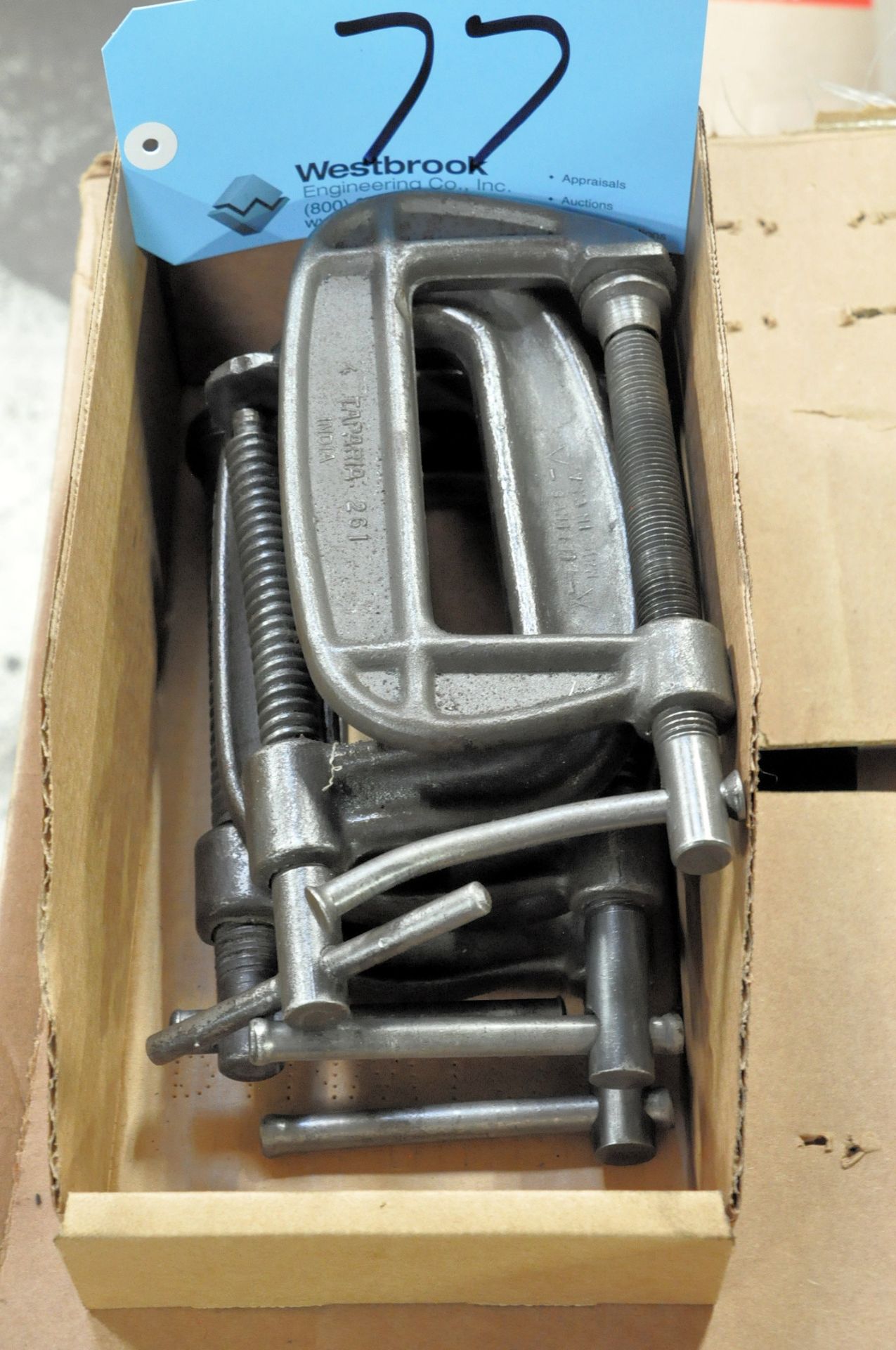 Lot-(3) 4" C-Clamps in (1) Box