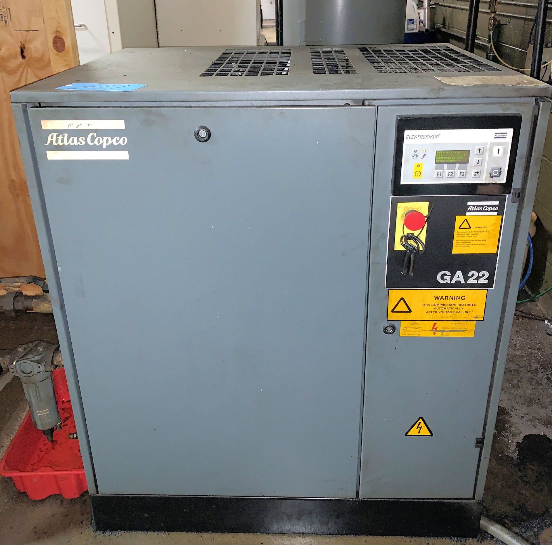 Atlas Copco Type GA 22, 30-HP Rotary Screw Air Compressor