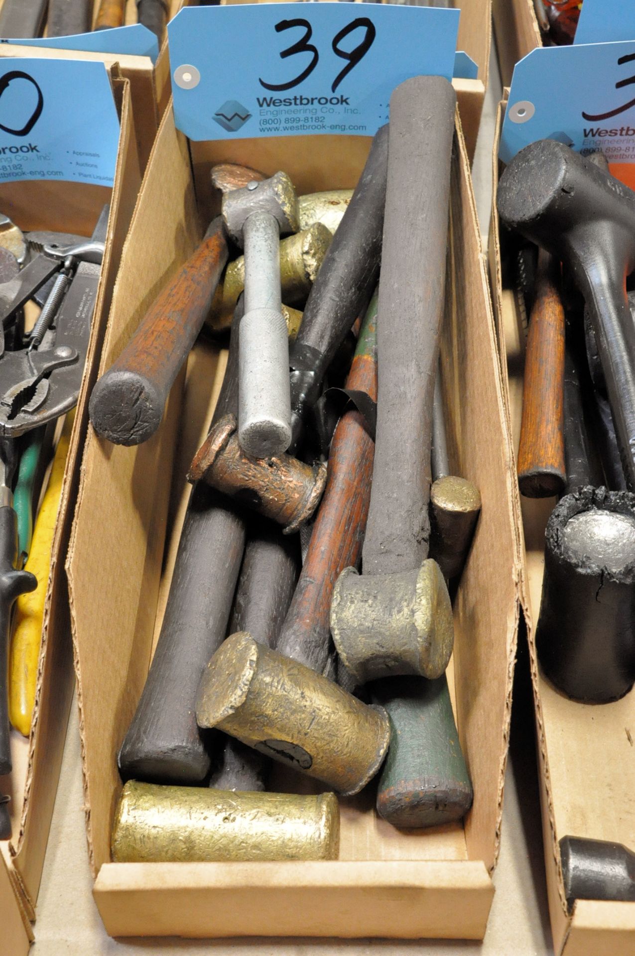 Lot-Brass and Copper Hammers in (1) Box