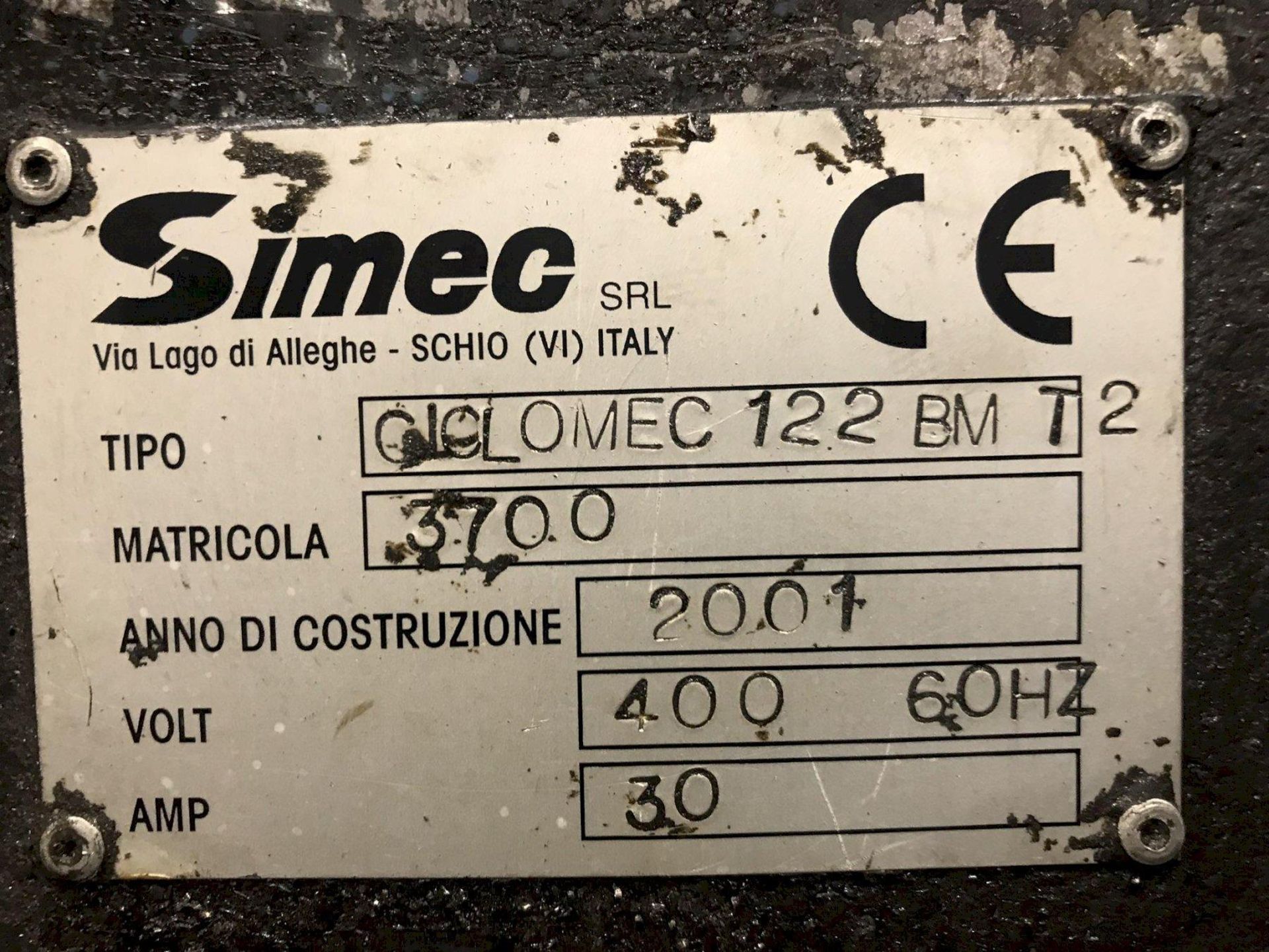 Simec Model Ciclomec 122 Automatic Cold Saw - Image 10 of 10