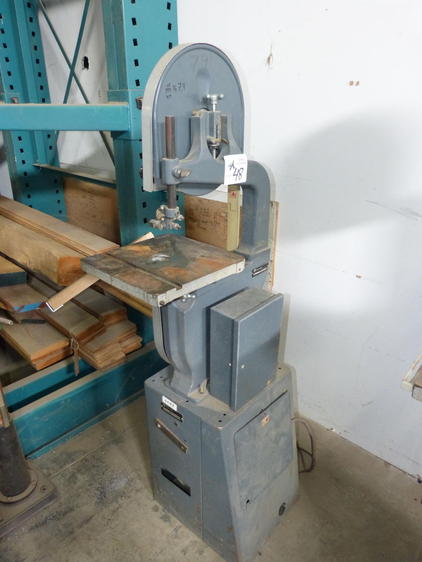 ROCKWELL VERTICAL BANDSAW 14'' THROAT CAPACITY