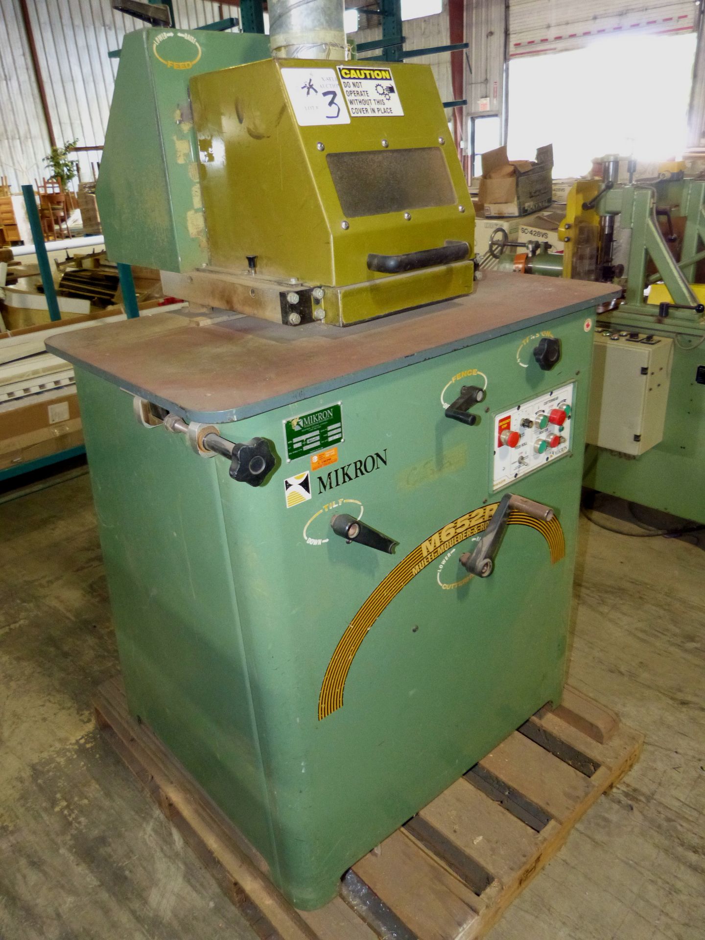 MIKRO MODEL M652R MULTI MOULDER & ROUTER 7.5 HP, 6" LONG CORRUGATED CUTTING HEAD - Image 2 of 3