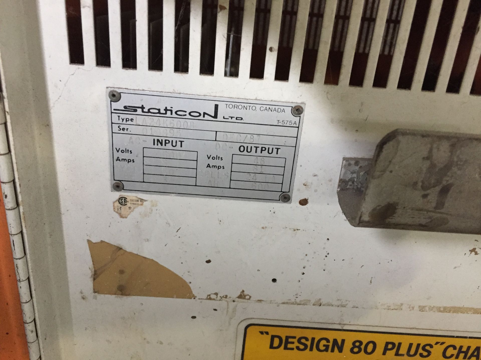 ELECTRIC FORKLIFT BATTERY CHARGER - Image 4 of 4