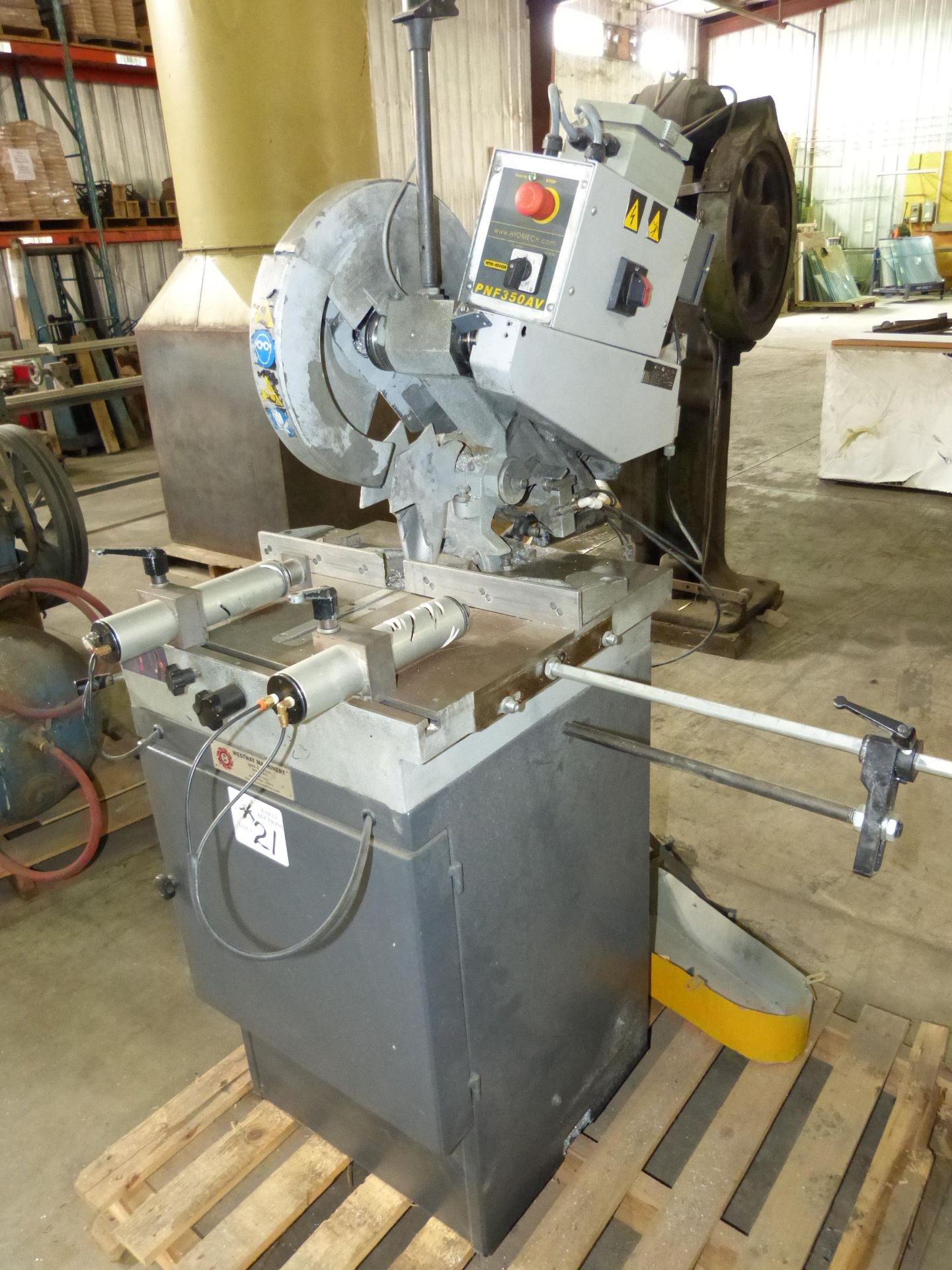 HYDMECH MODEL PNF350AV COLD CUT SAW, 2 SPEED 14" BLADE, 3HP MOTOR, ROTATING TABLE - Image 2 of 4