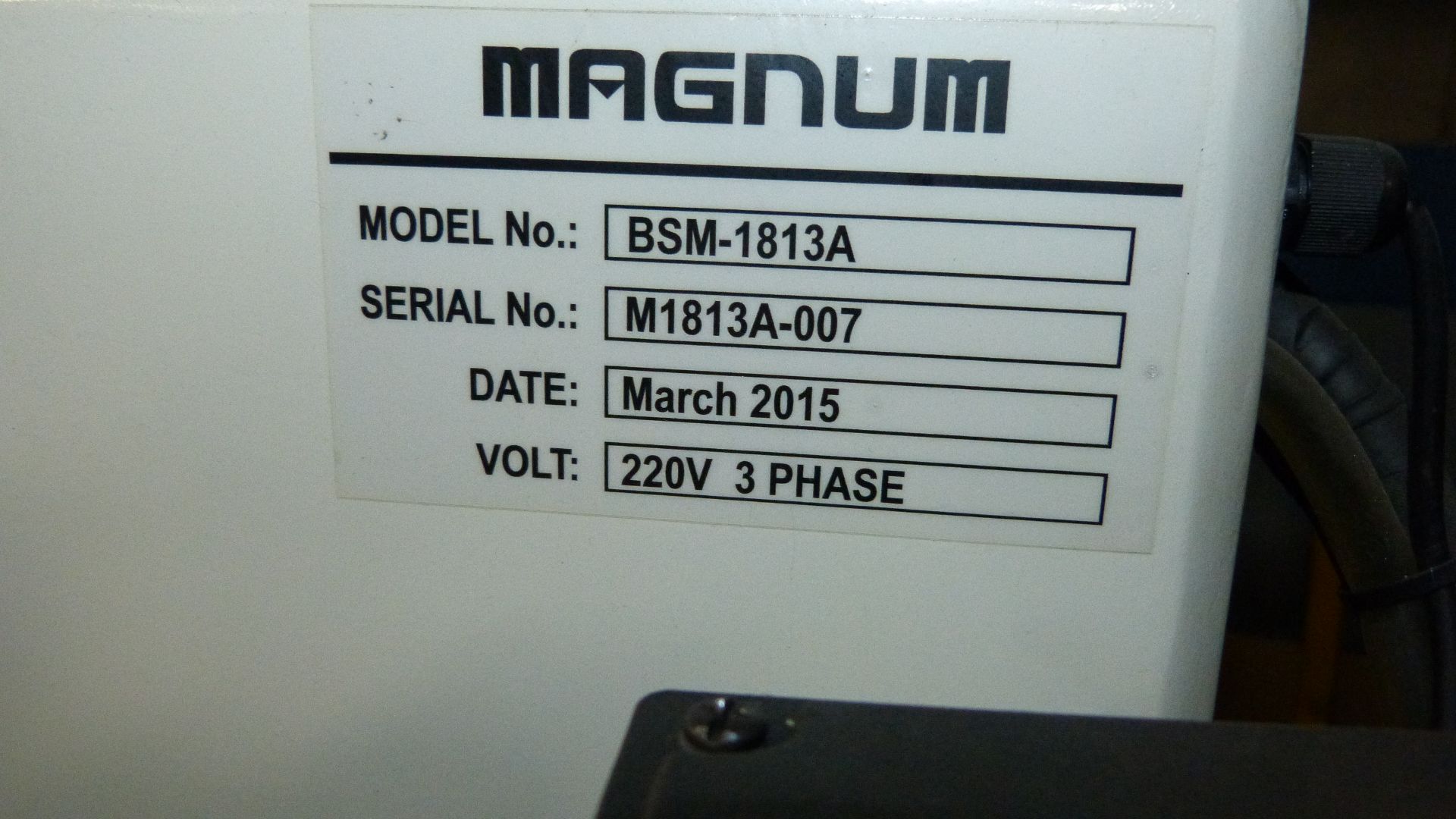 Magnun Model BSM-1813A Horizontal Bandsaw, 24"x15" Capacity, Brand New Never Used, New 2015 - Image 5 of 6