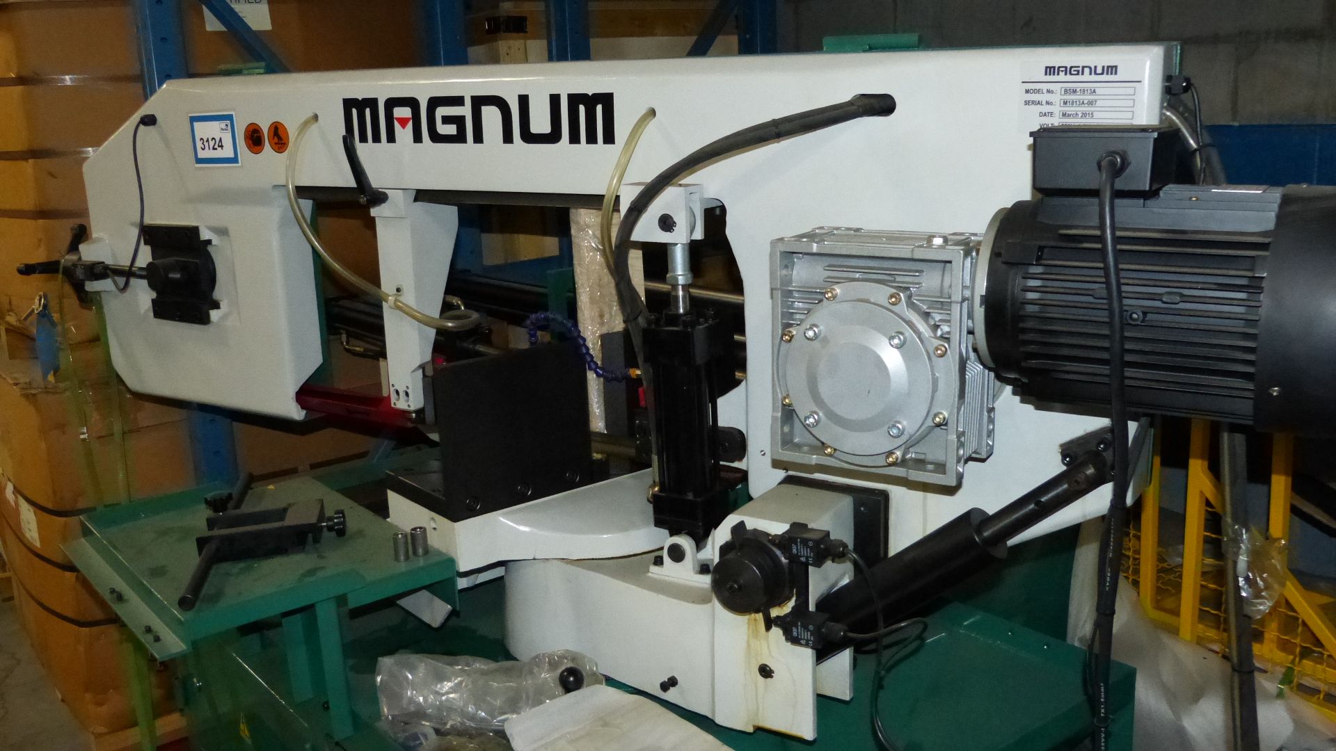 Magnun Model BSM-1813A Horizontal Bandsaw, 24"x15" Capacity, Brand New Never Used, New 2015 - Image 2 of 6